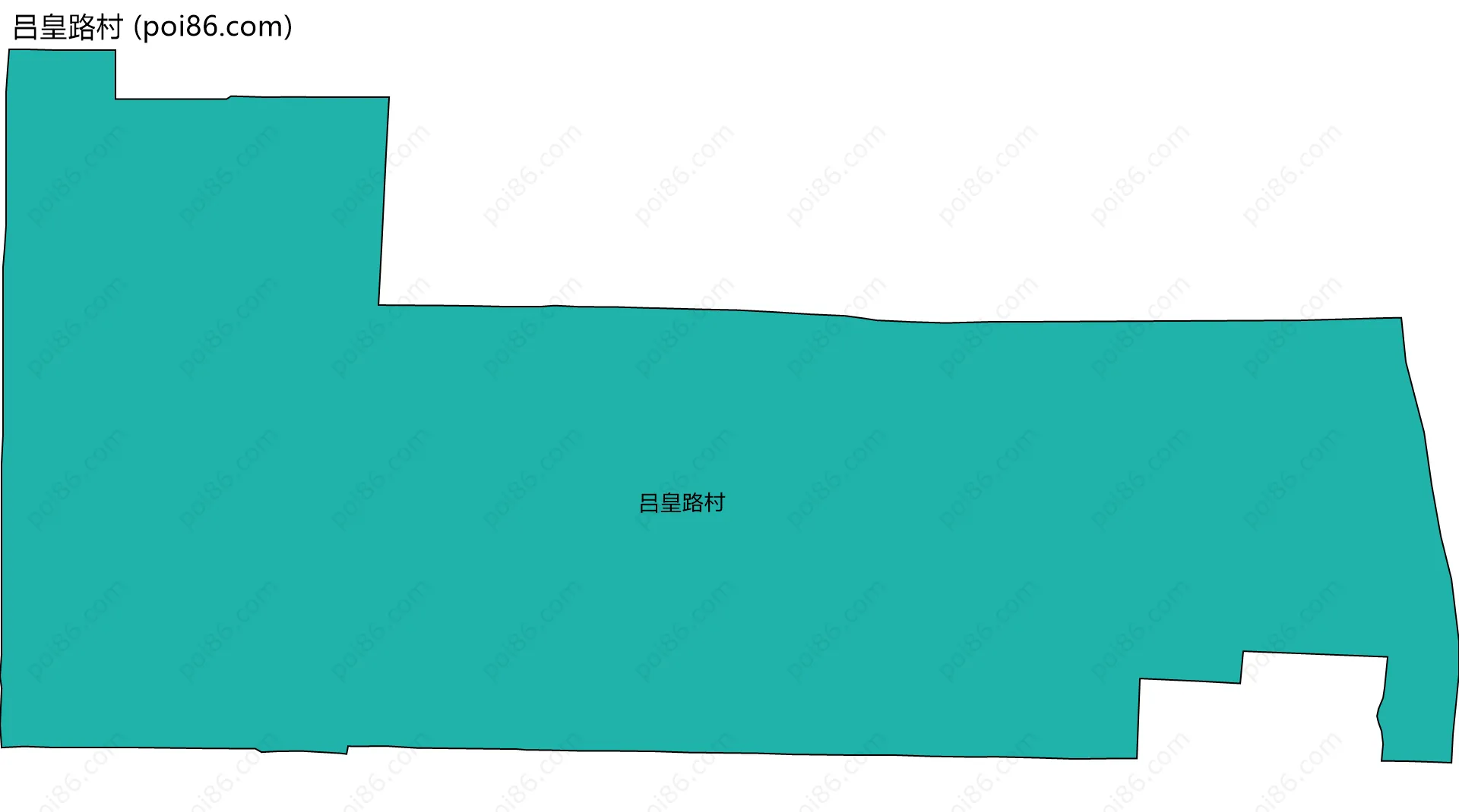 吕皇路村边界地图