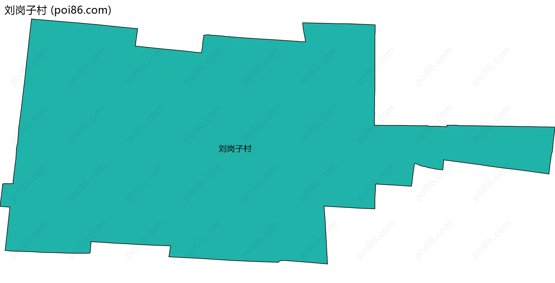 刘岗子村边界地图