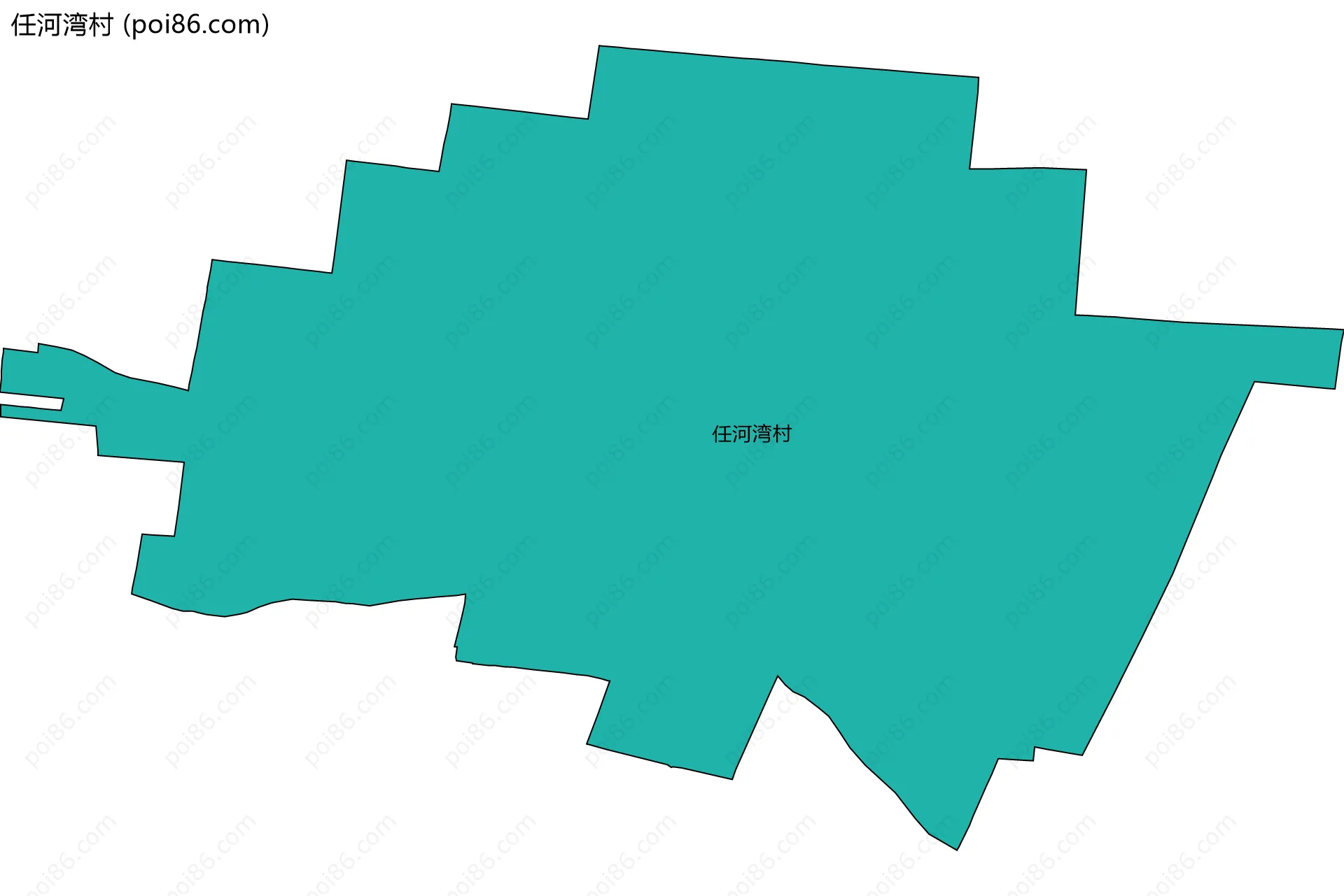 任河湾村边界地图