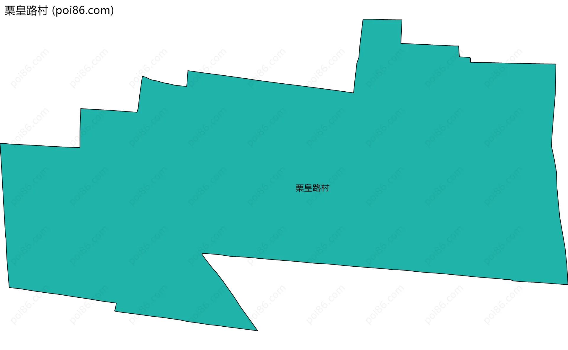 栗皇路村边界地图