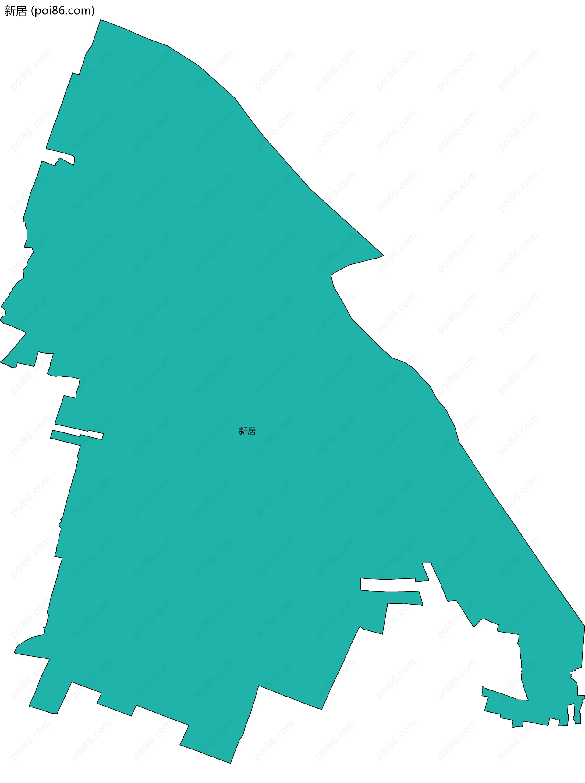 新居边界地图