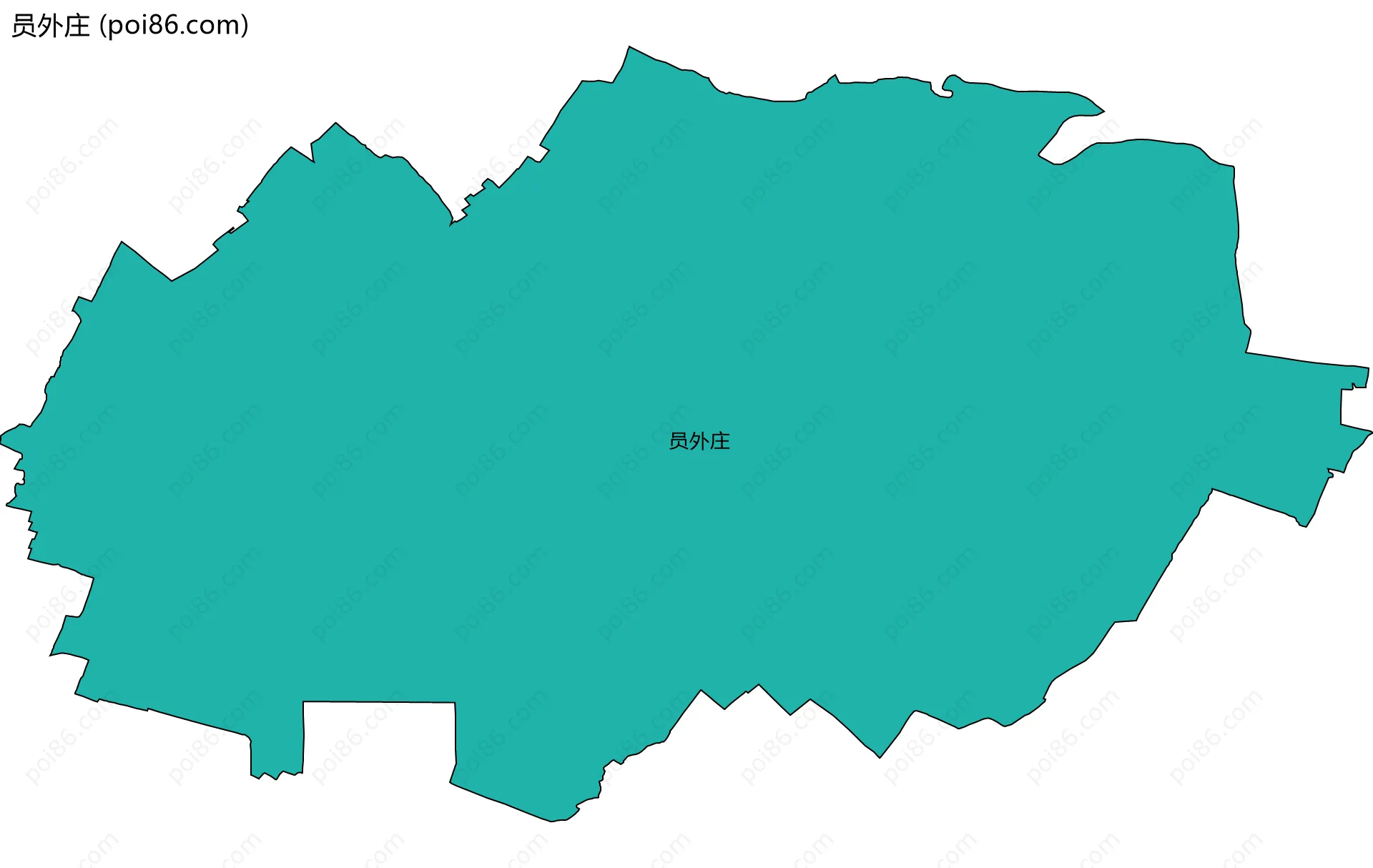 员外庄边界地图