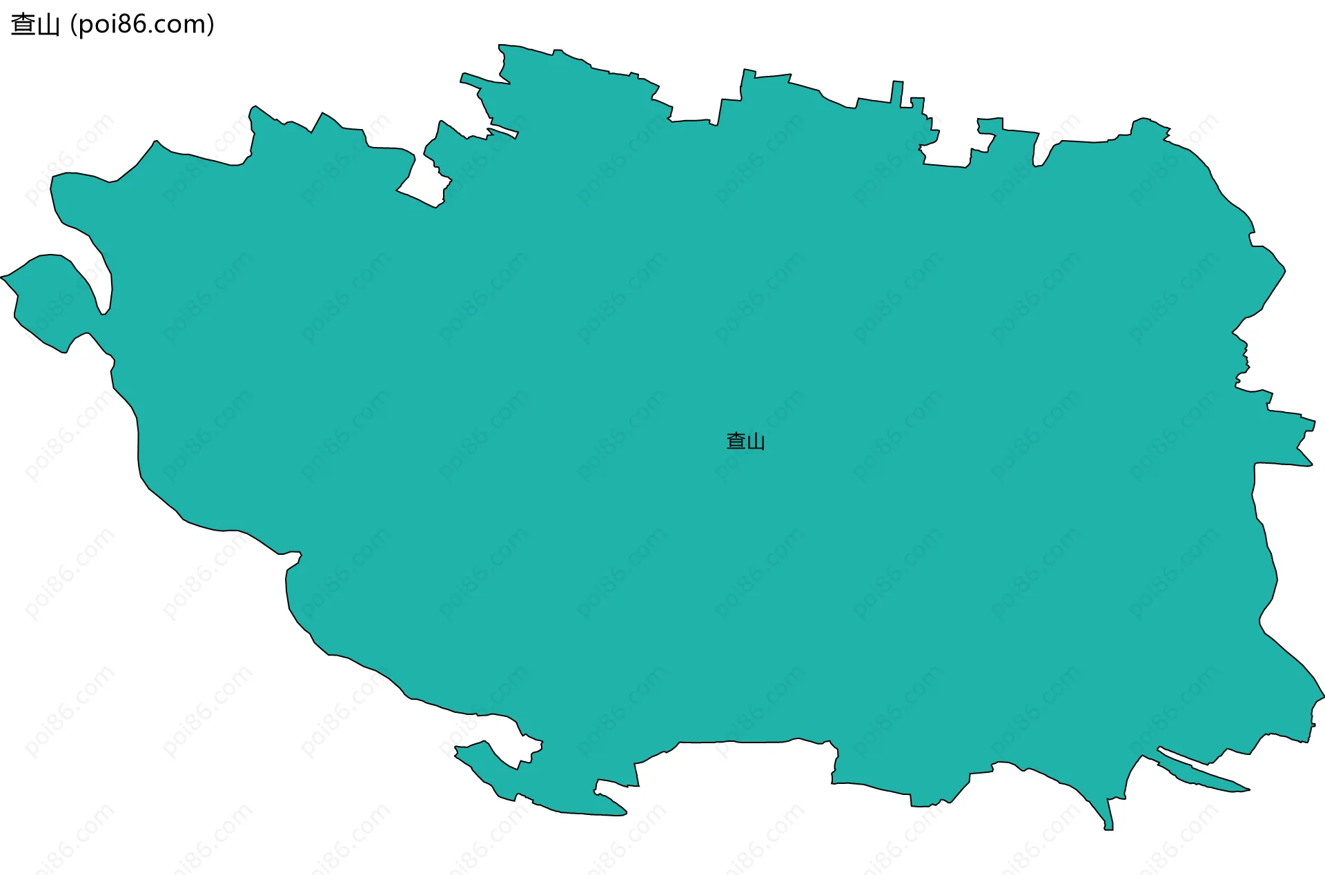 查山边界地图