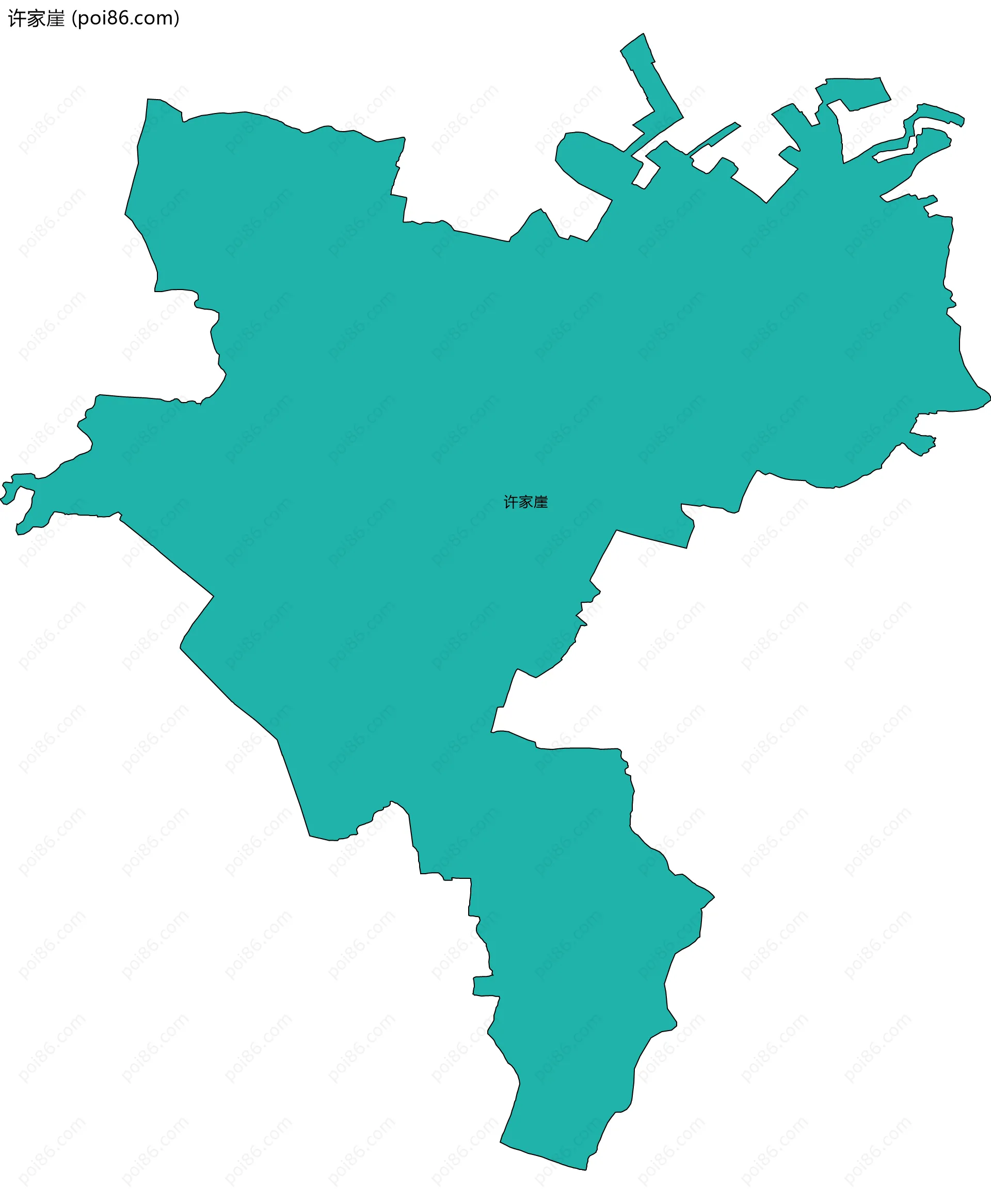 许家崖边界地图