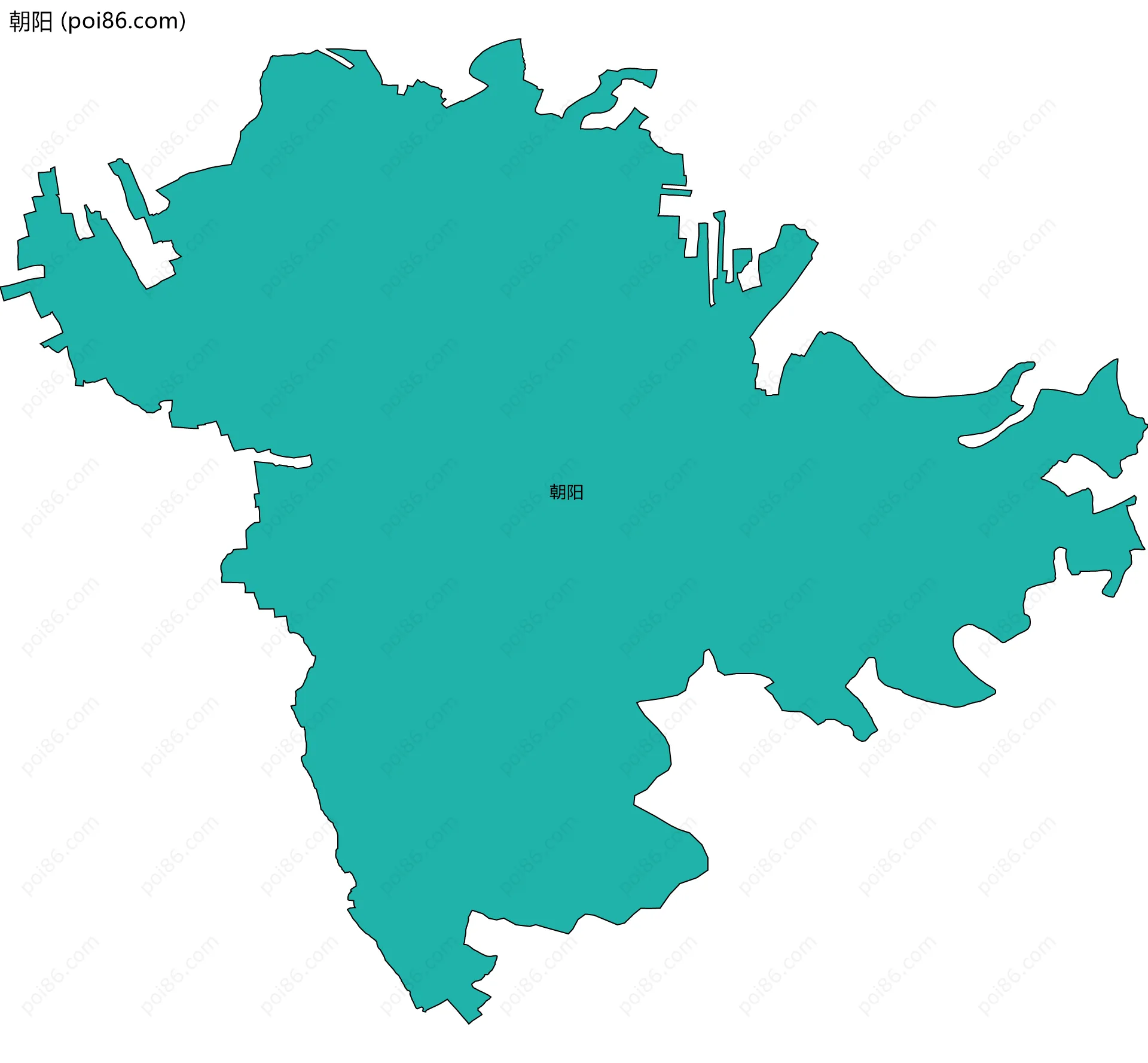 朝阳边界地图