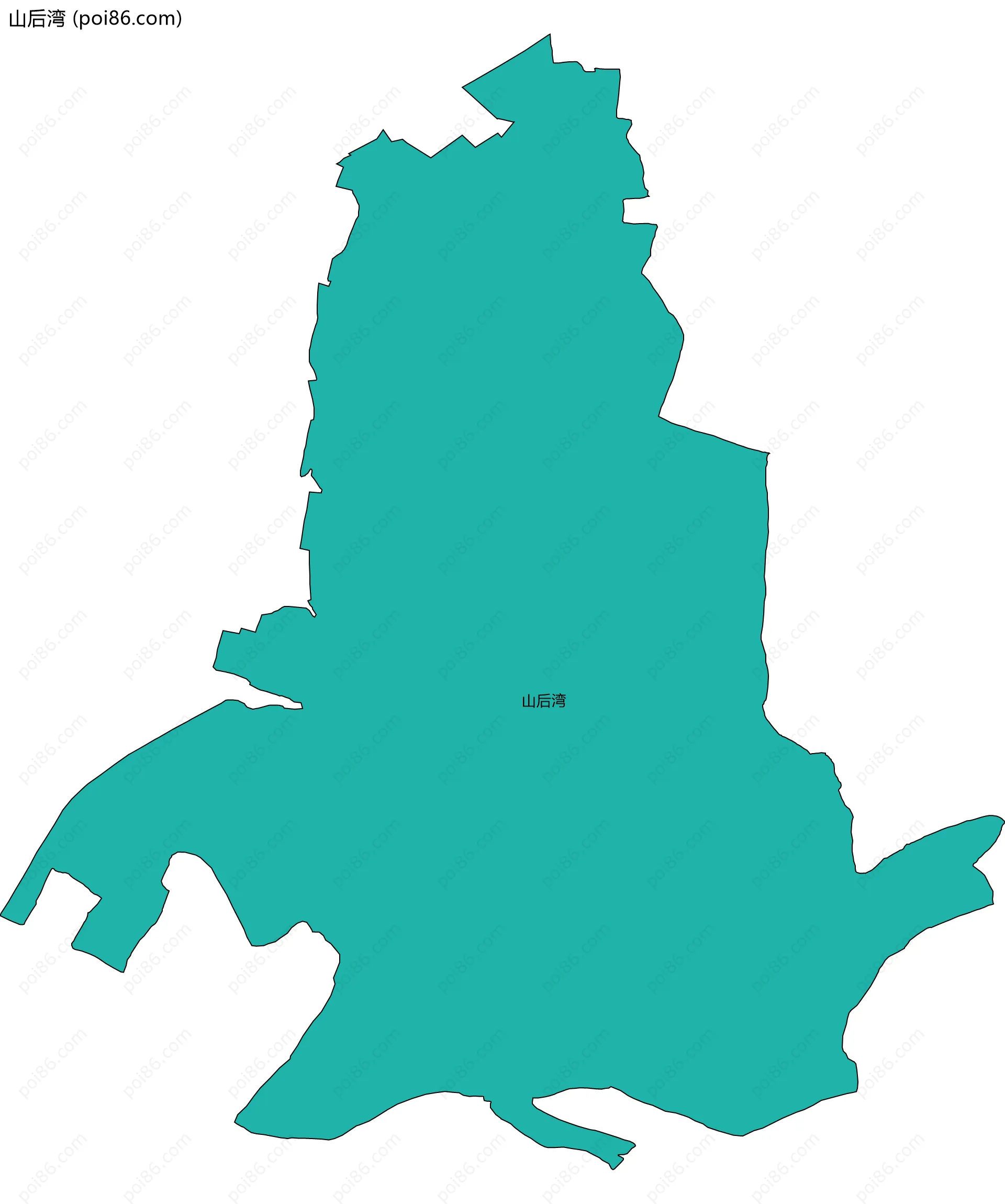 山后湾边界地图