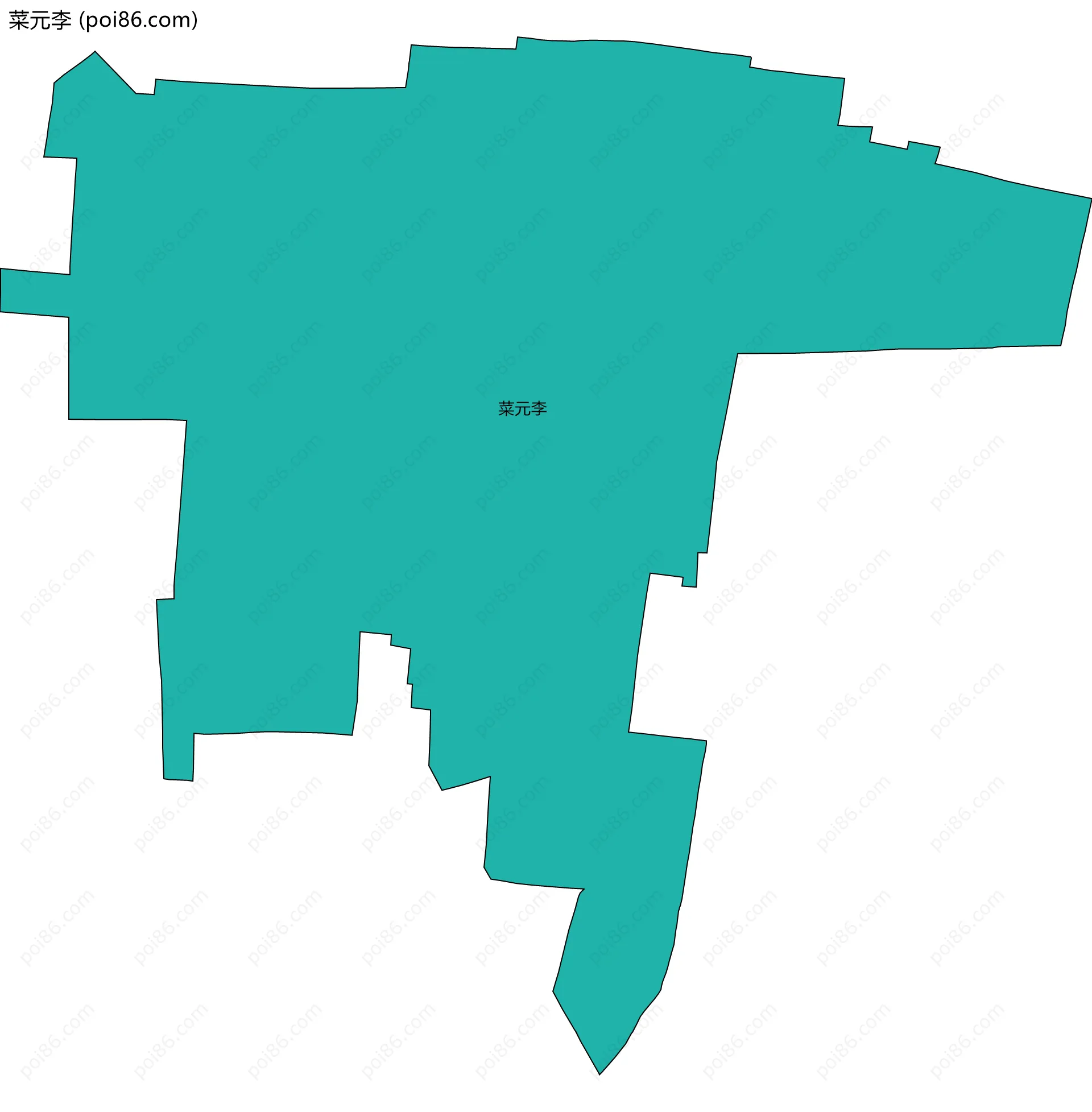 菜元李边界地图