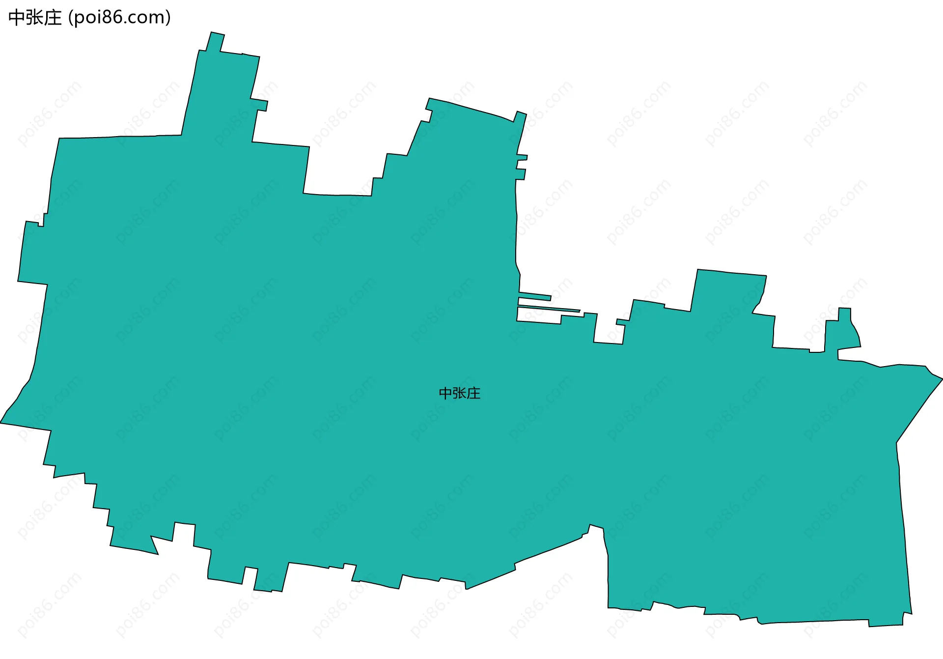 中张庄边界地图