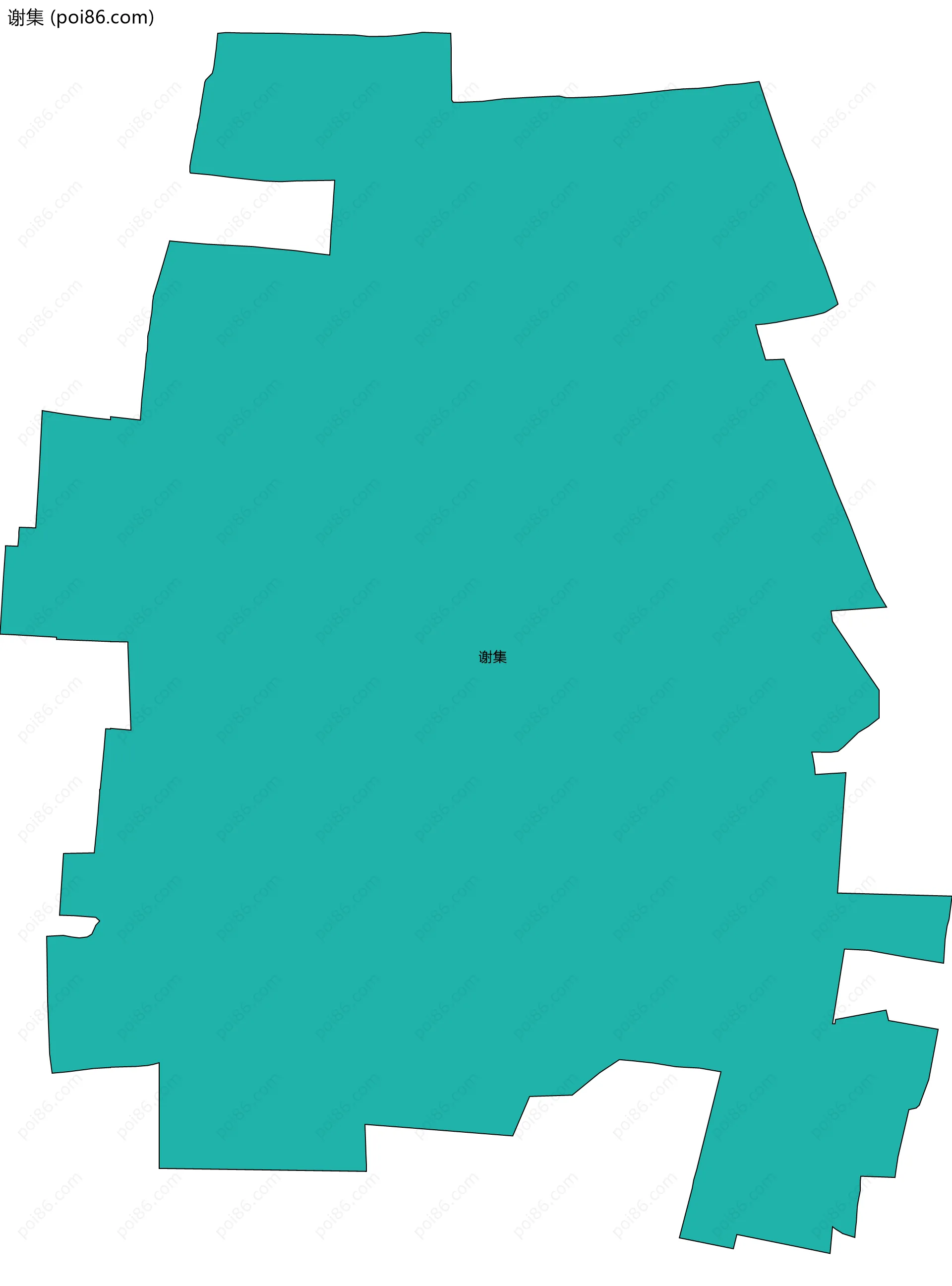 谢集边界地图