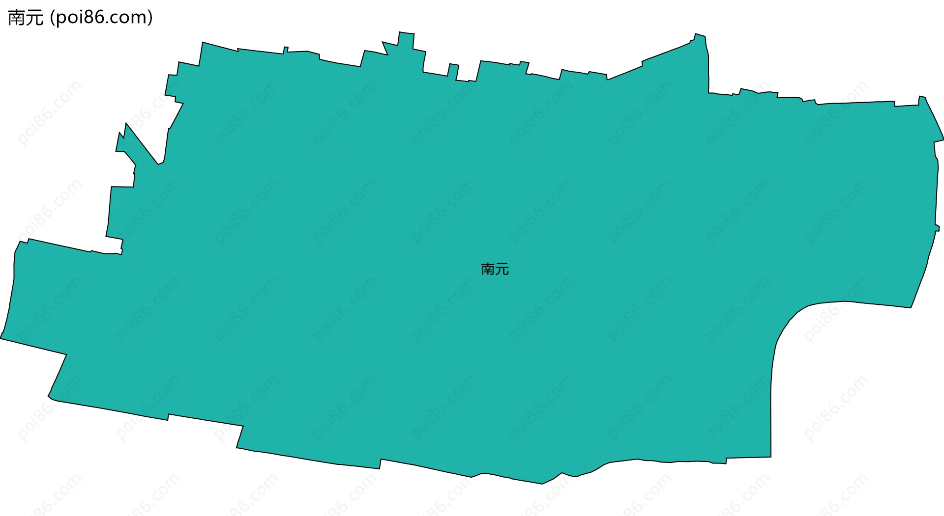 南元边界地图