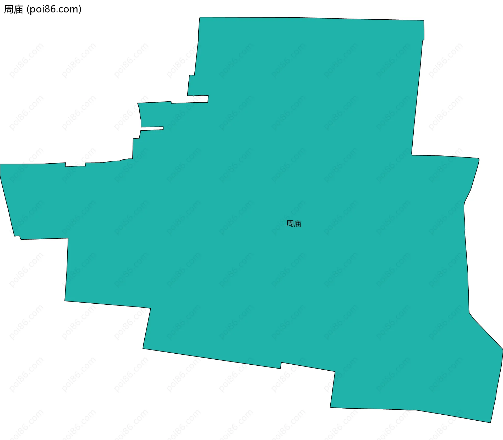 周庙边界地图