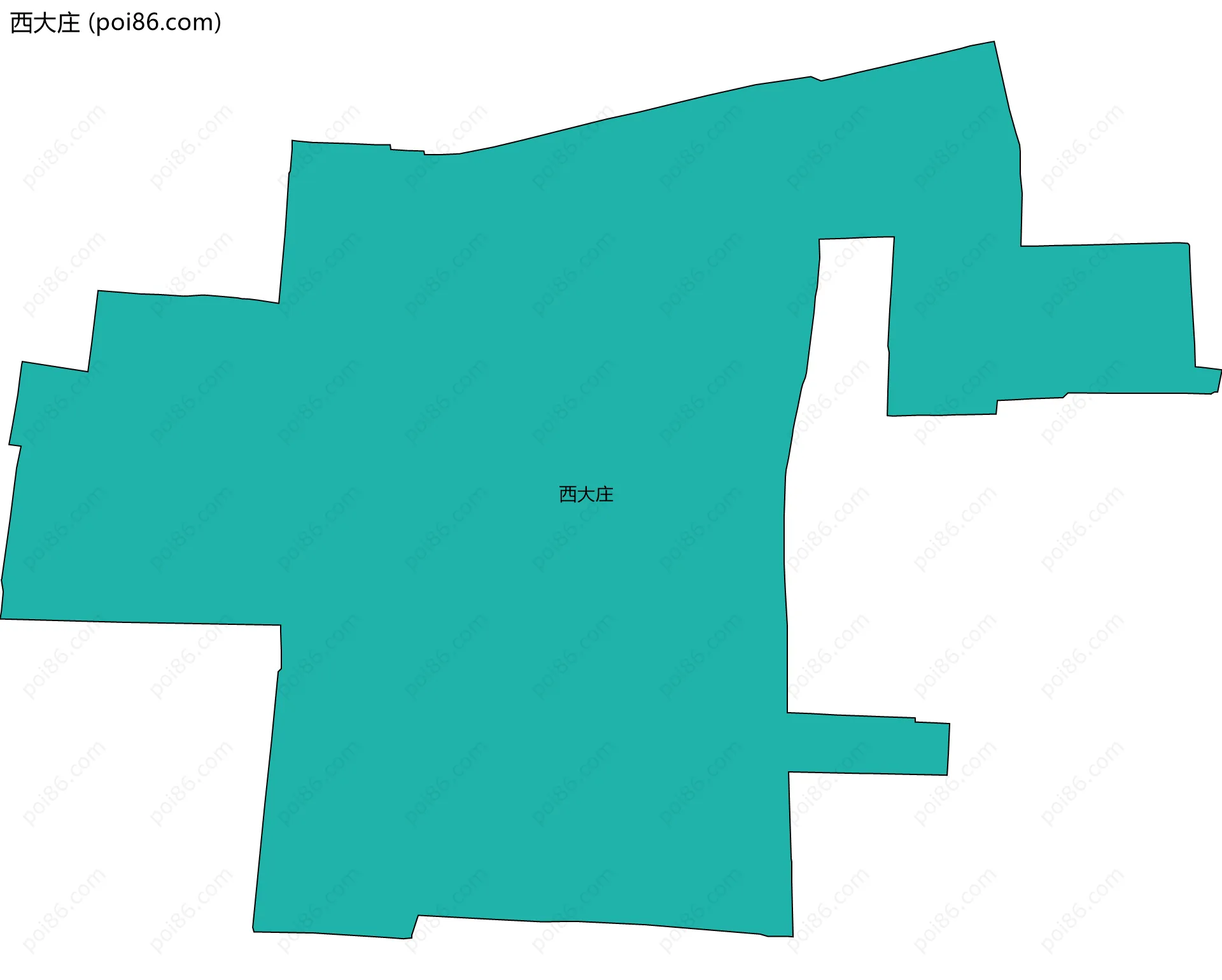 西大庄边界地图