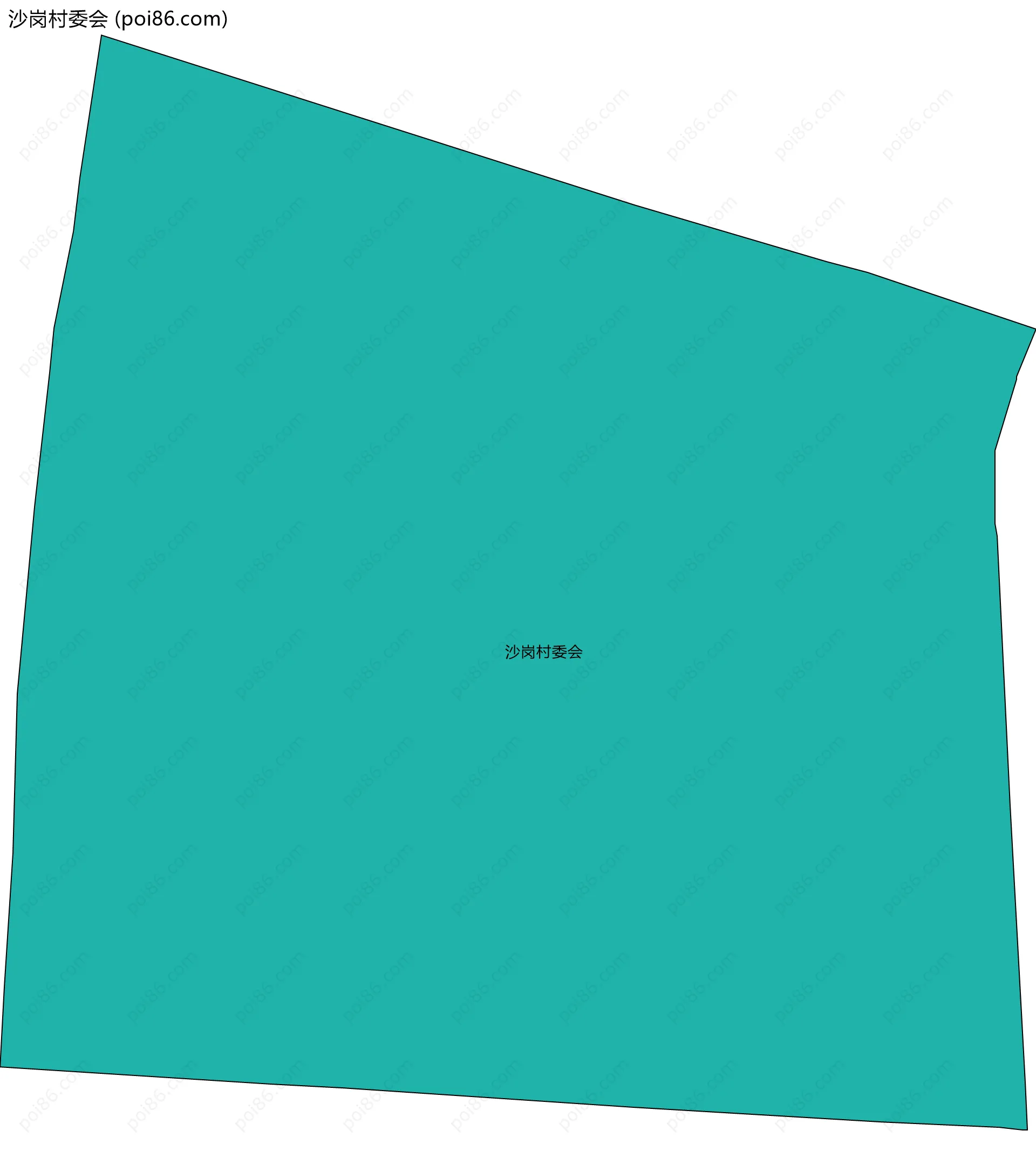 沙岗村委会边界地图