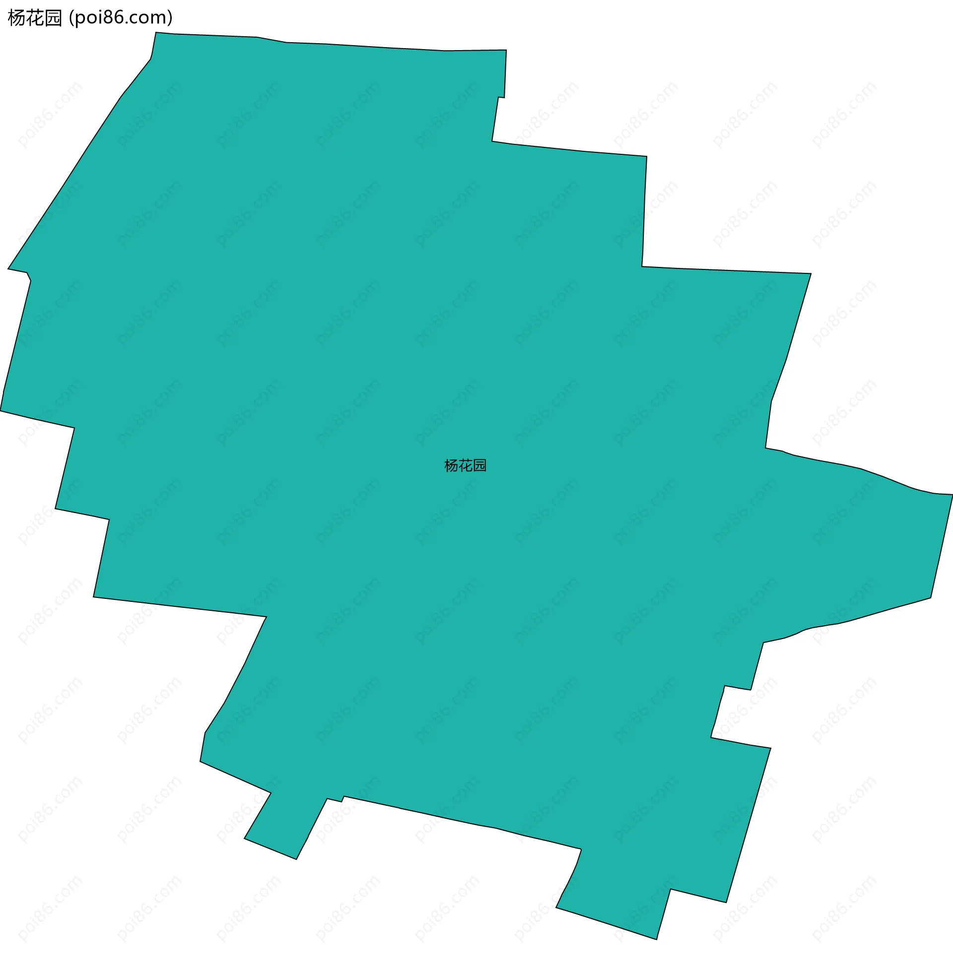 杨花园边界地图