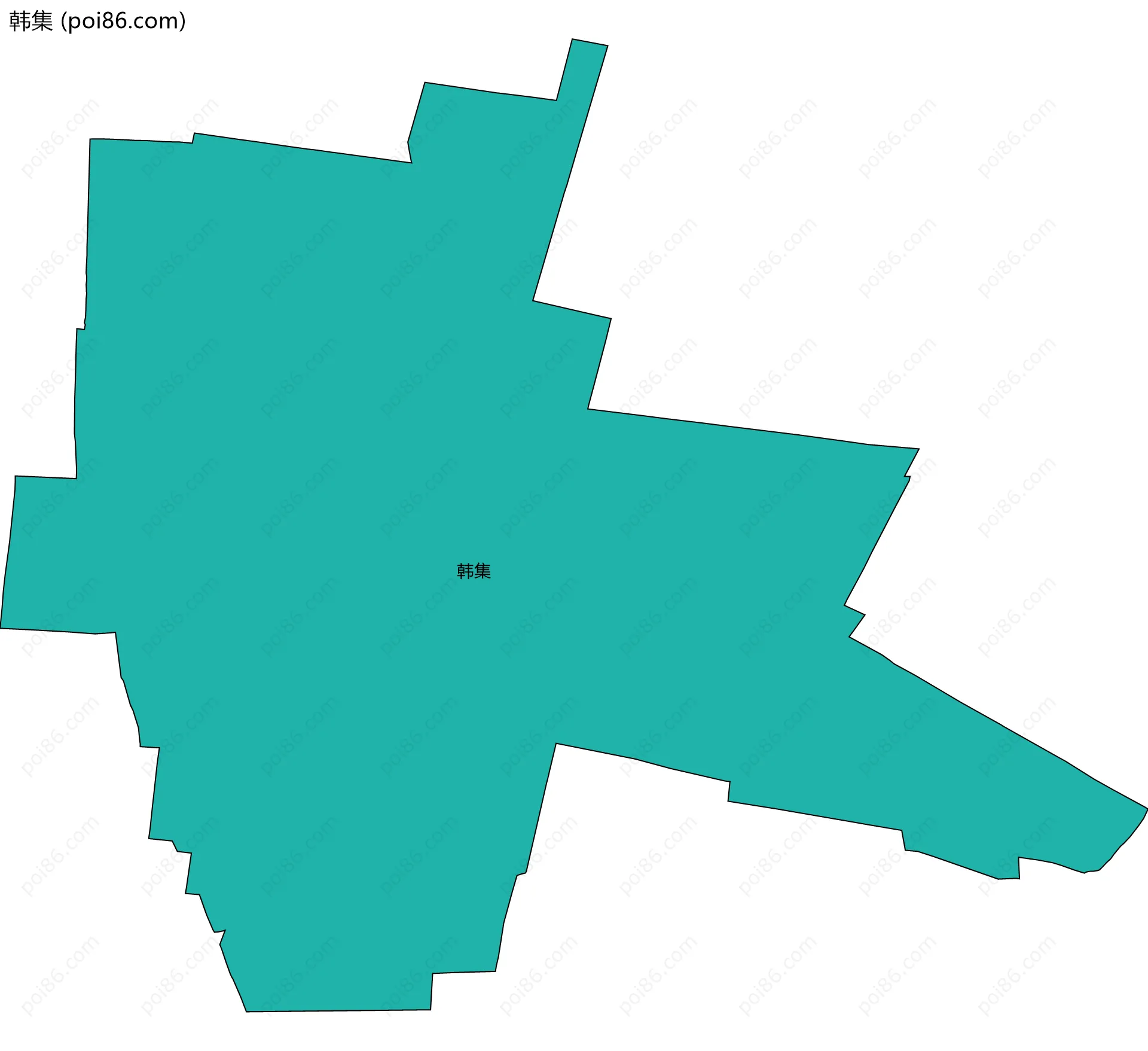韩集边界地图