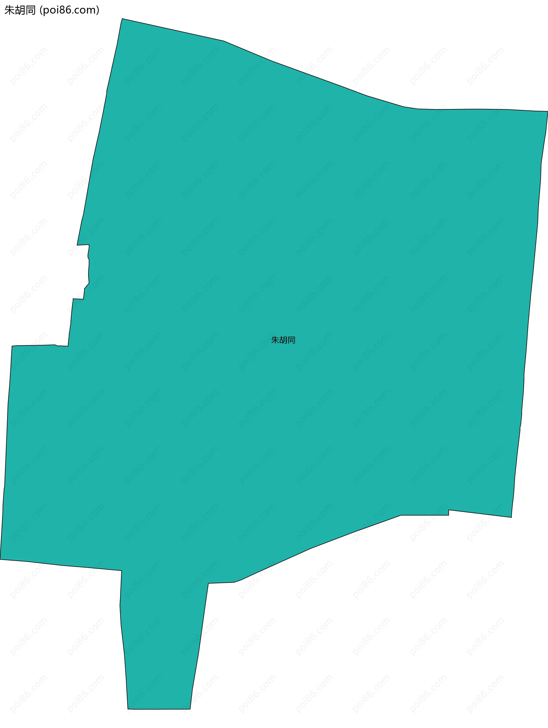 朱胡同边界地图