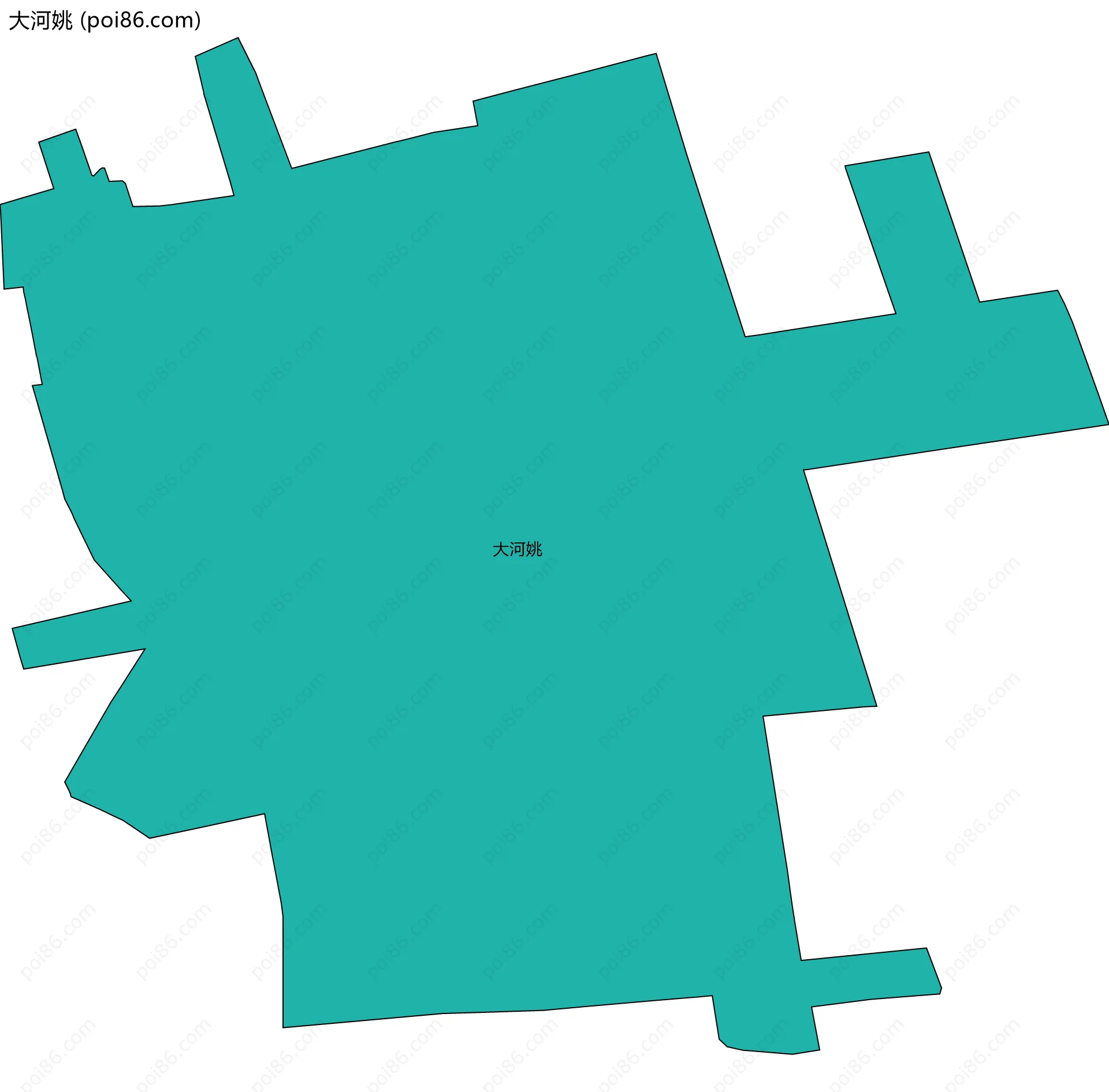 大河姚边界地图