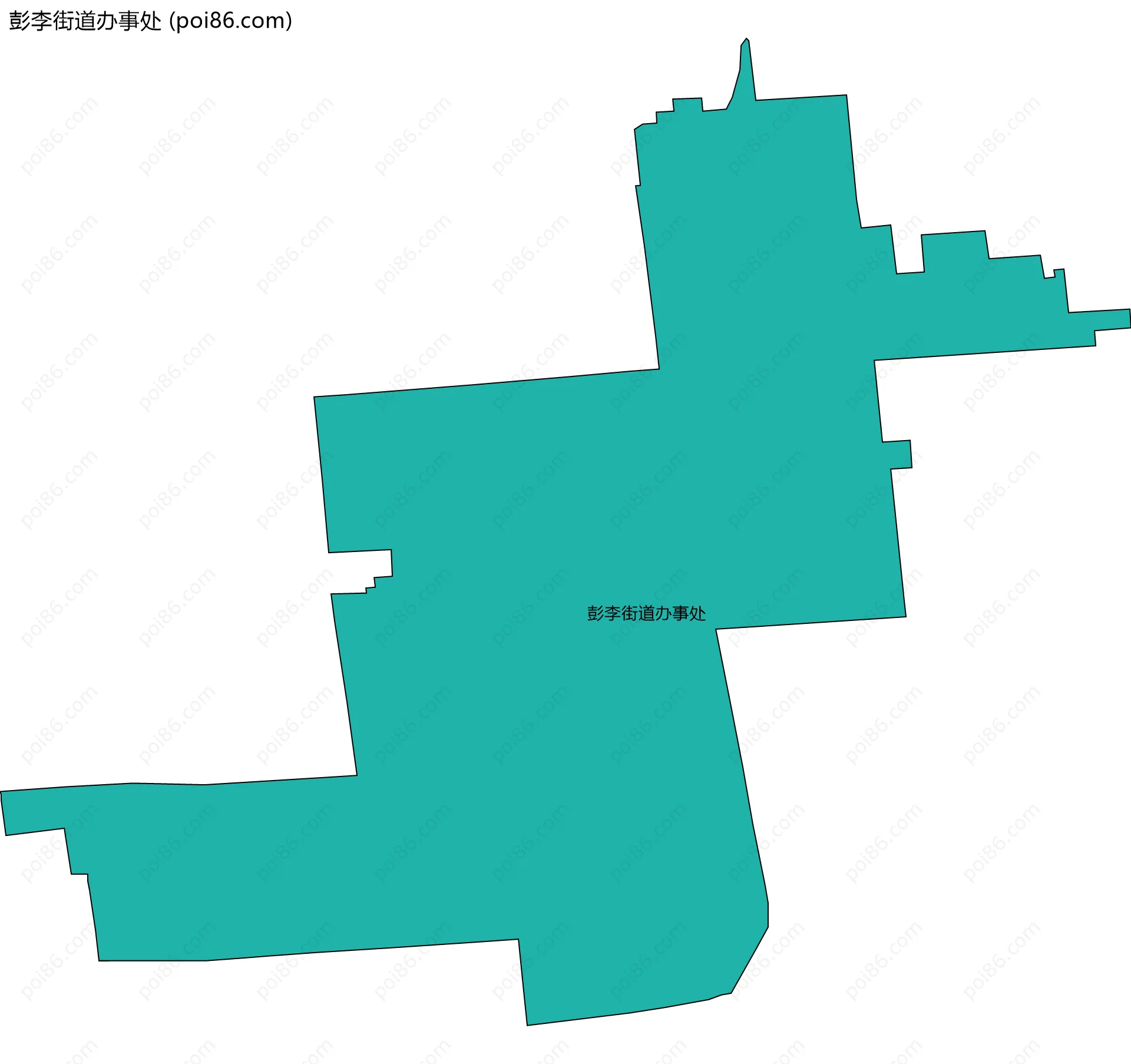 彭李街道办事处边界地图