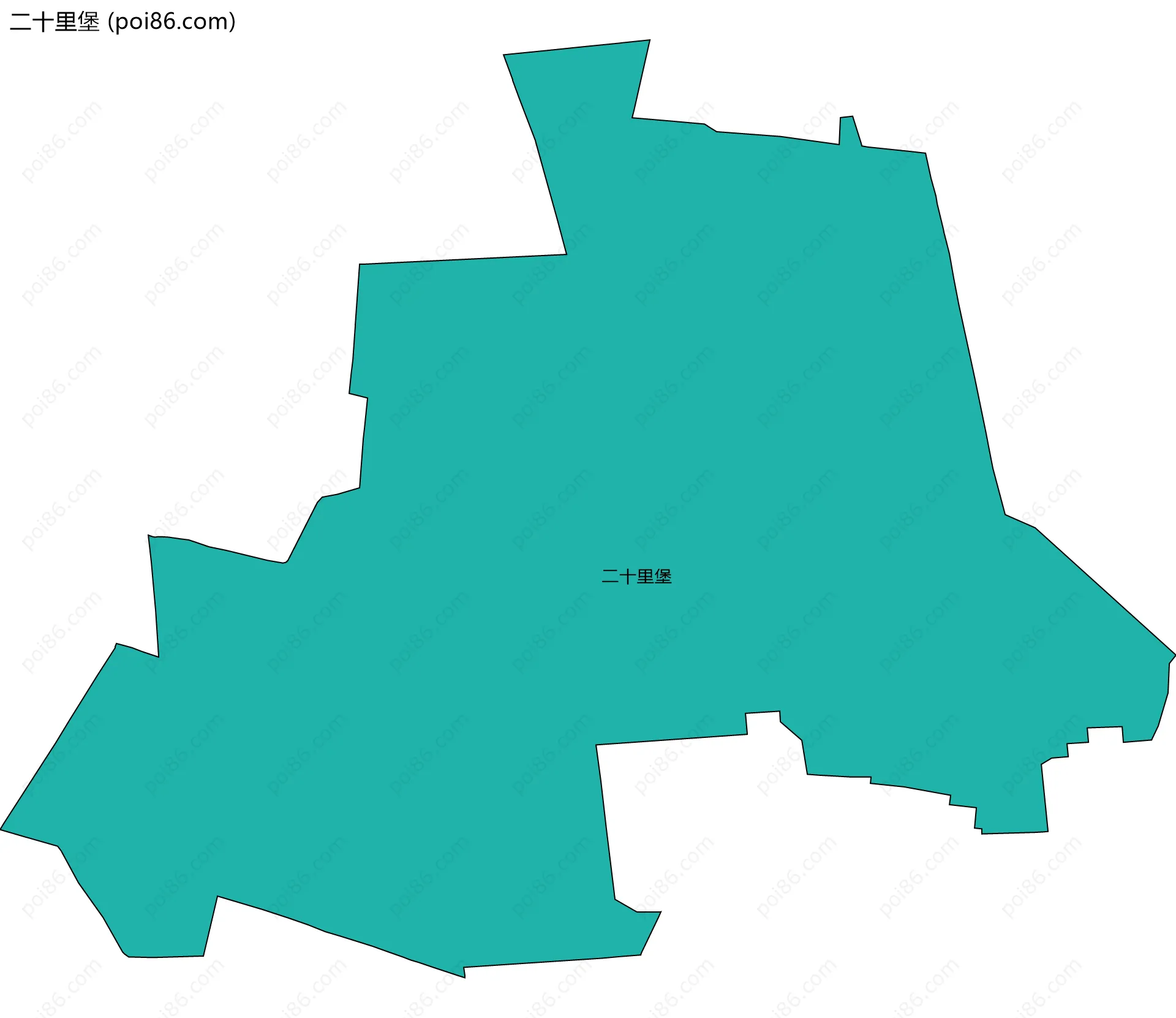 二十里堡边界地图