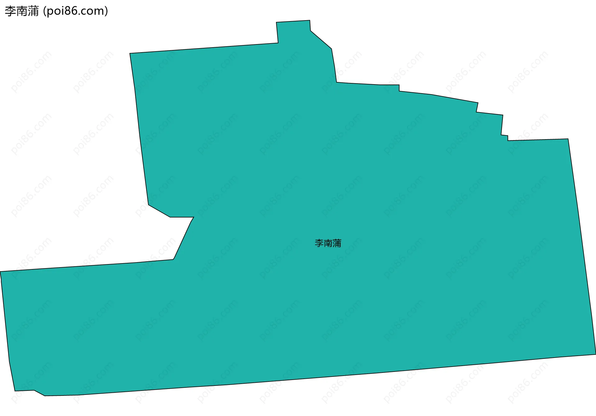 李南蒲边界地图