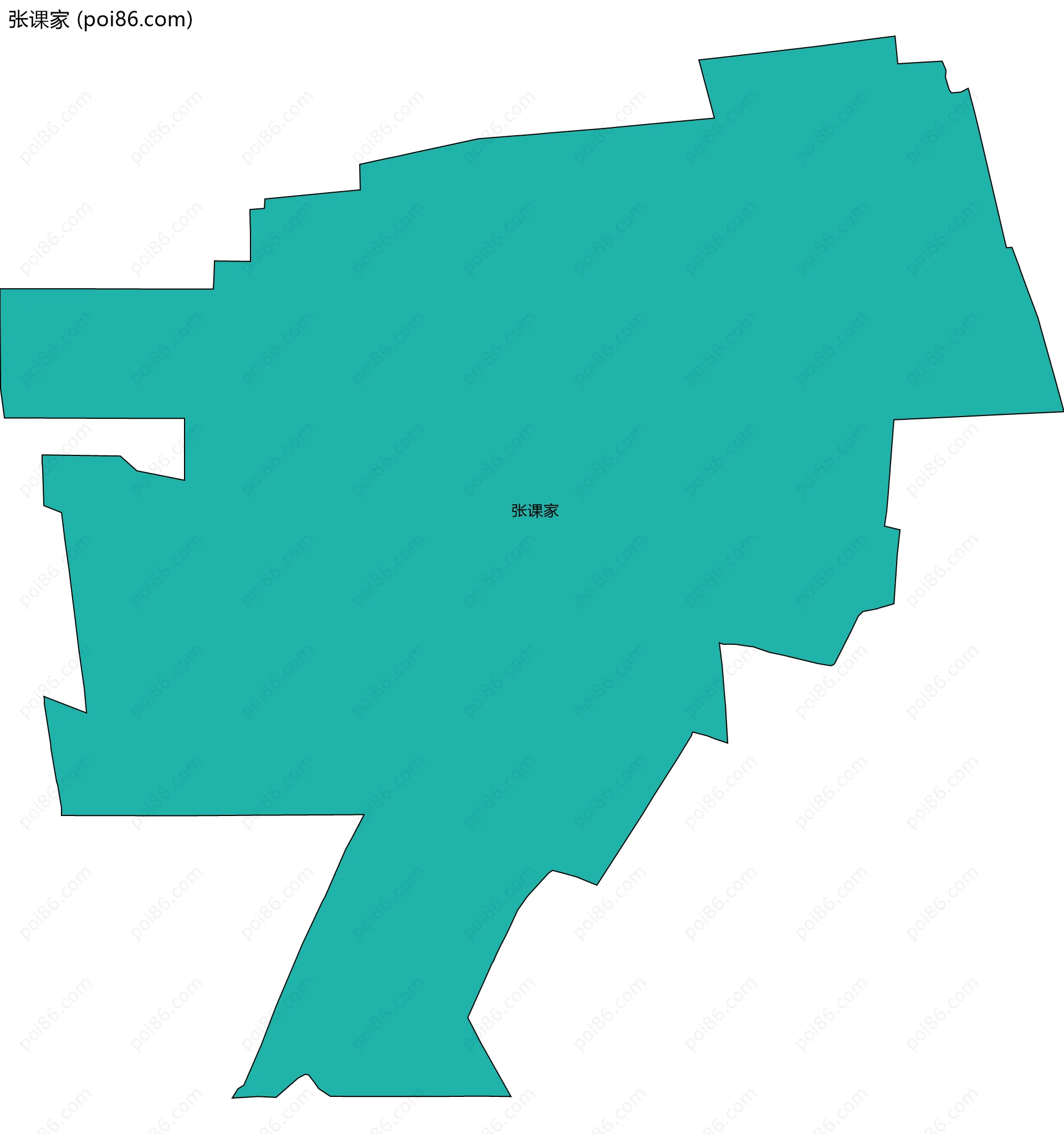 张课家边界地图