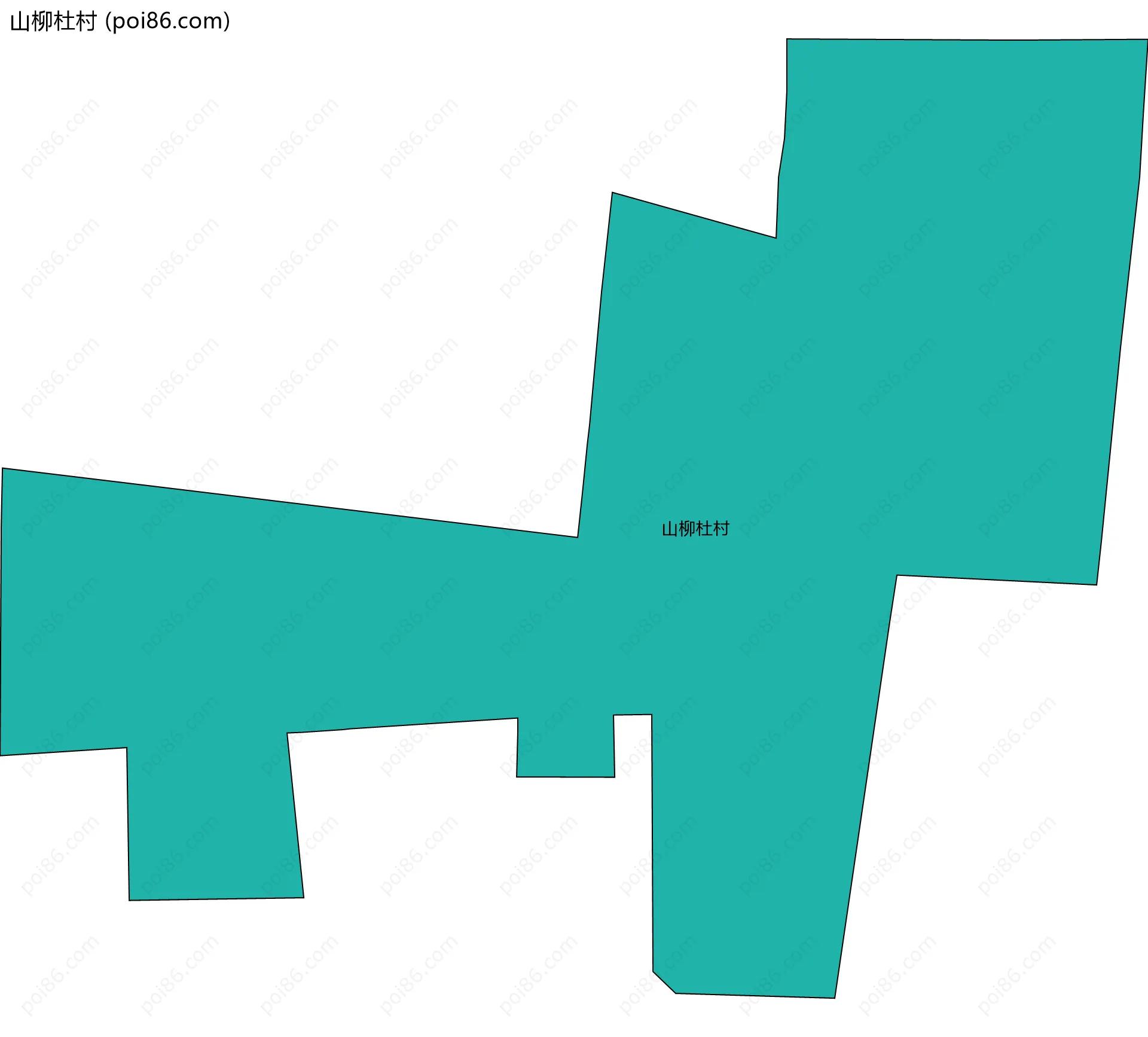 山柳杜村边界地图