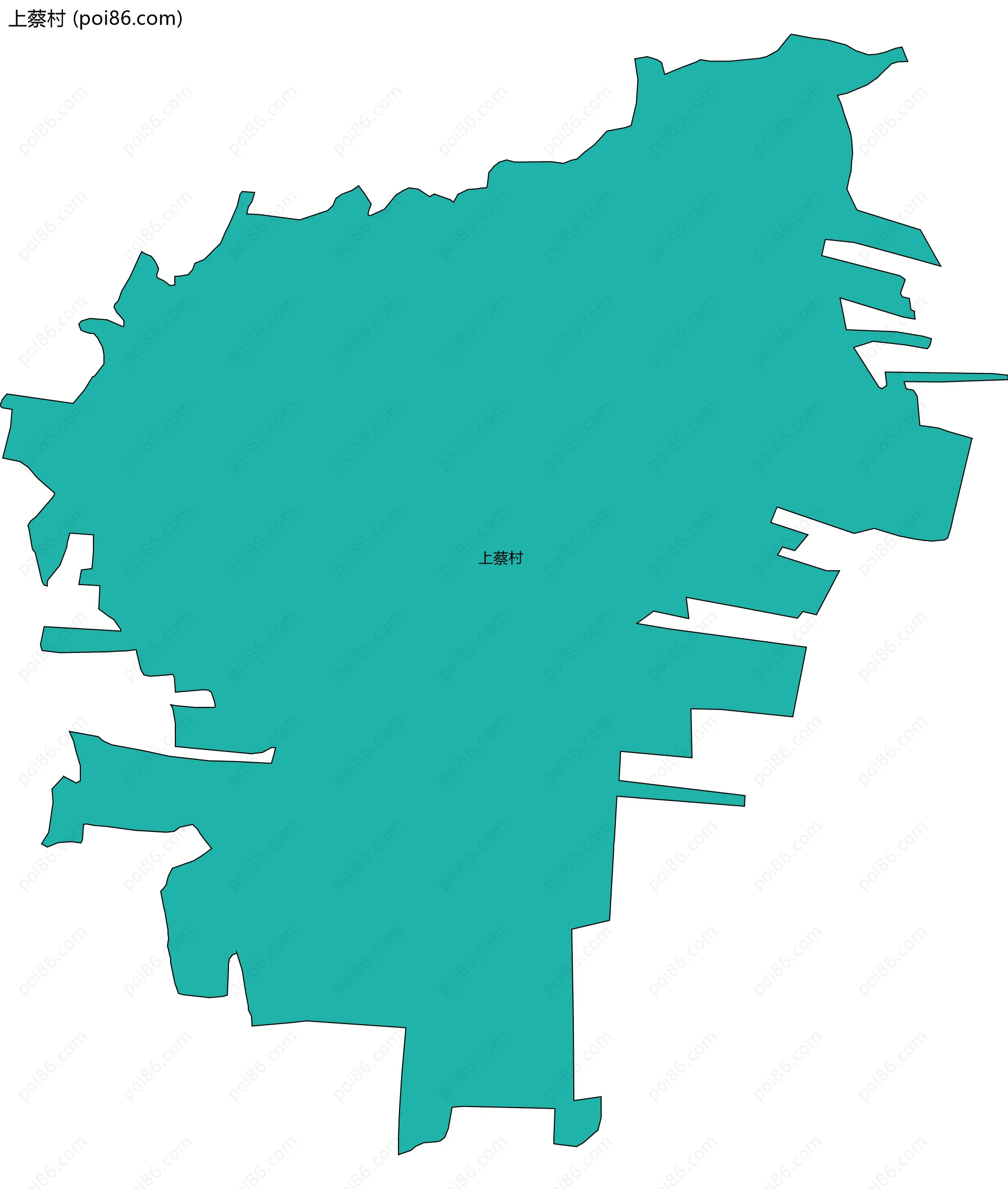 上蔡村边界地图