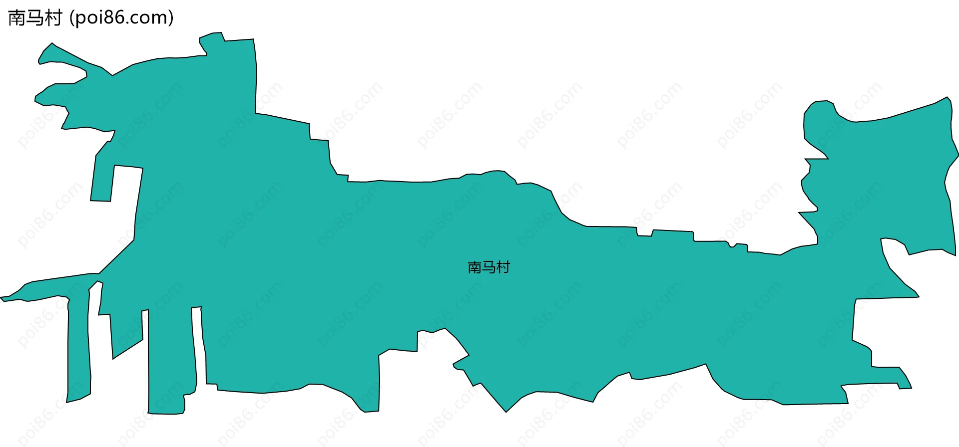 南马村边界地图