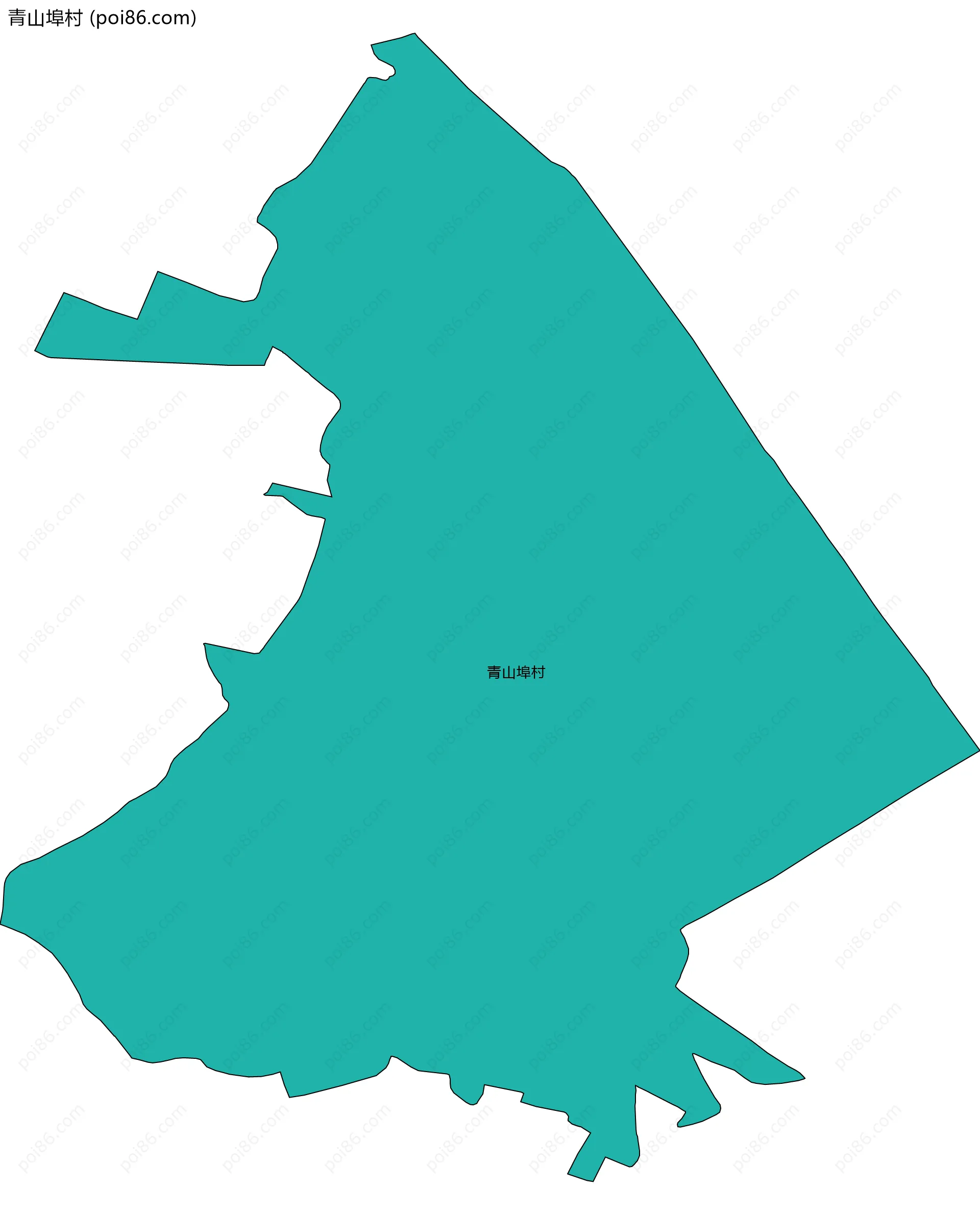 青山埠村边界地图