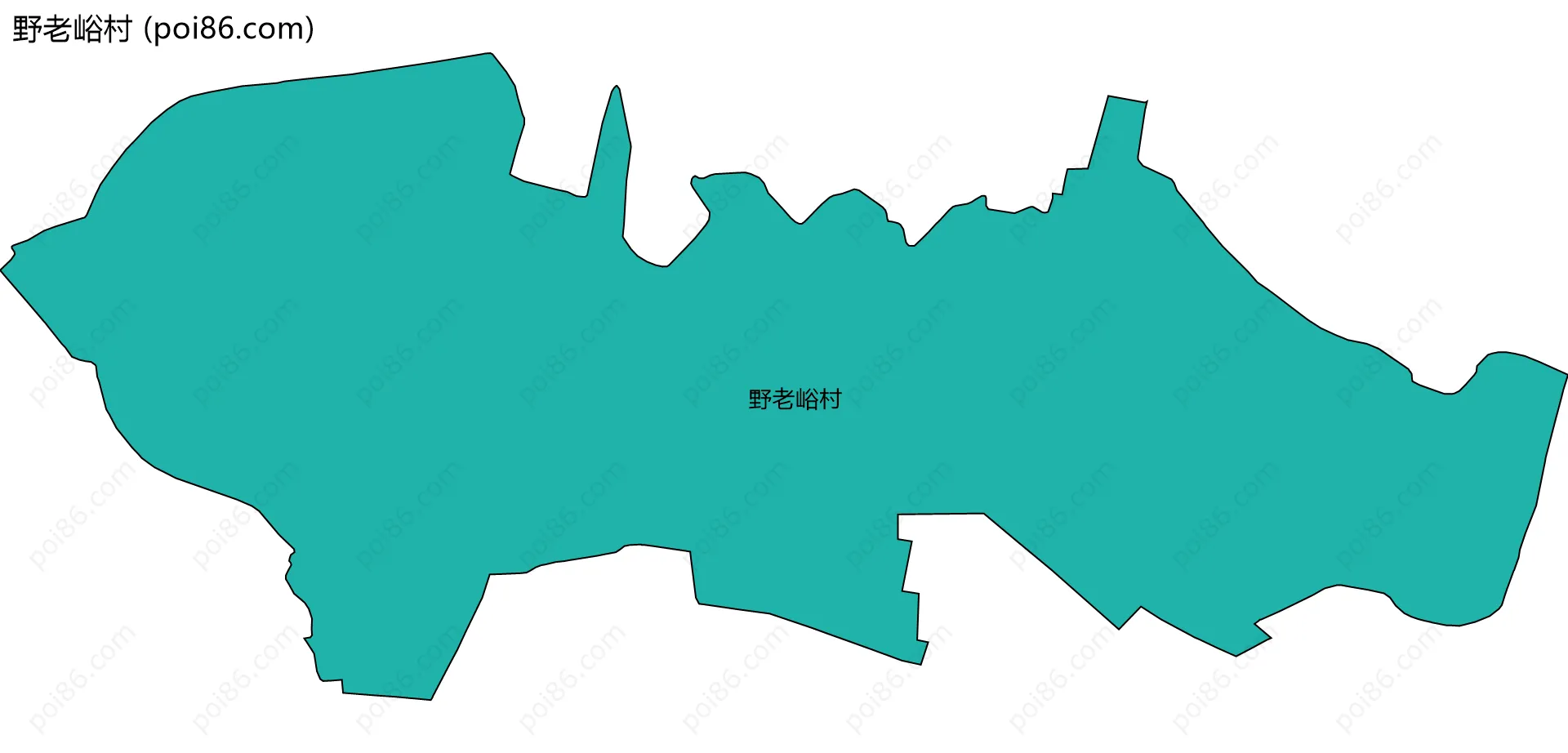 野老峪村边界地图