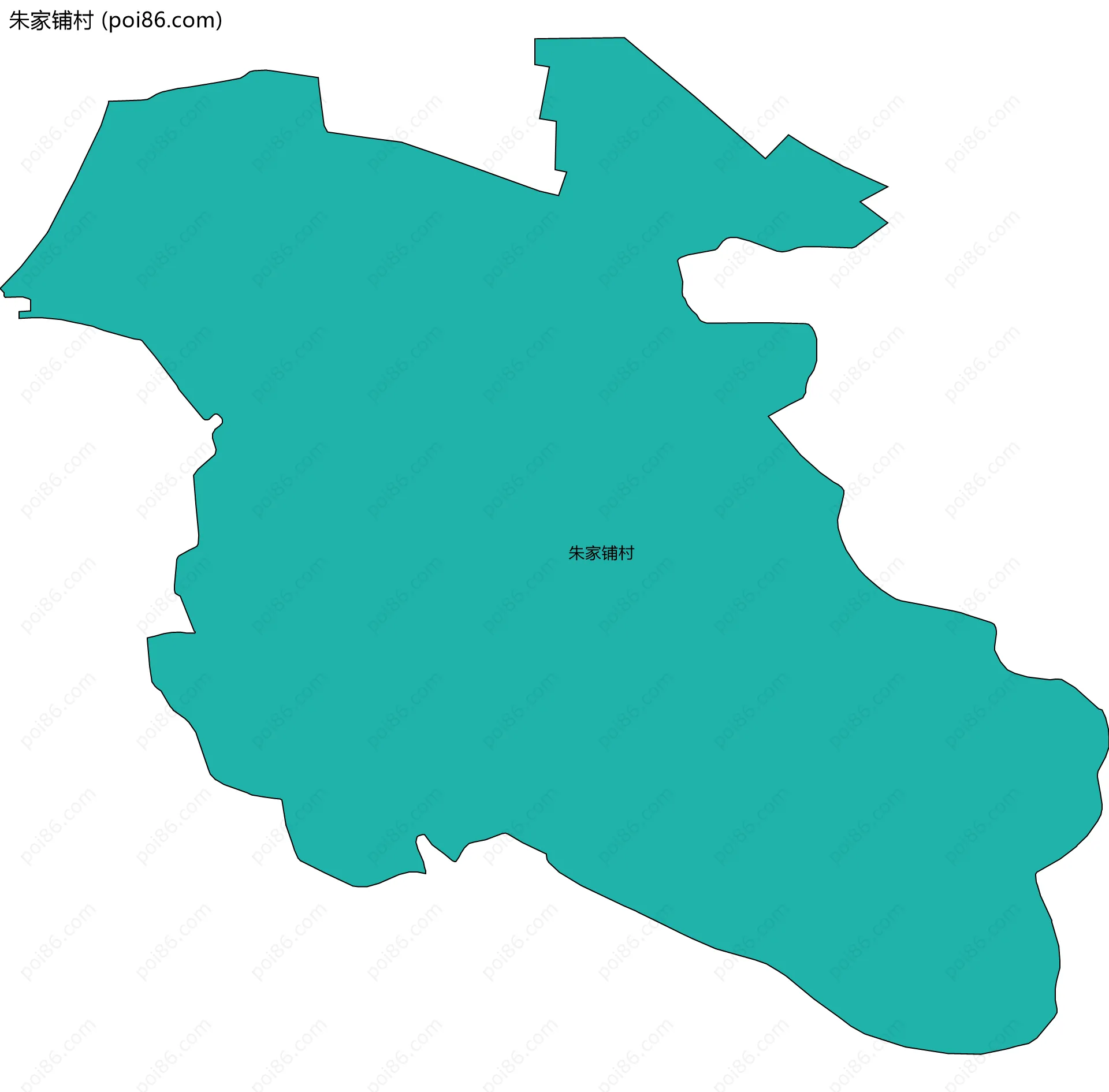 朱家铺村边界地图