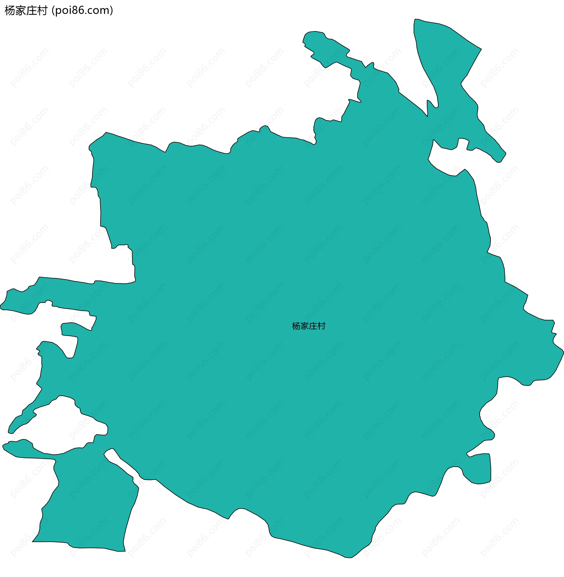 杨家庄村边界地图