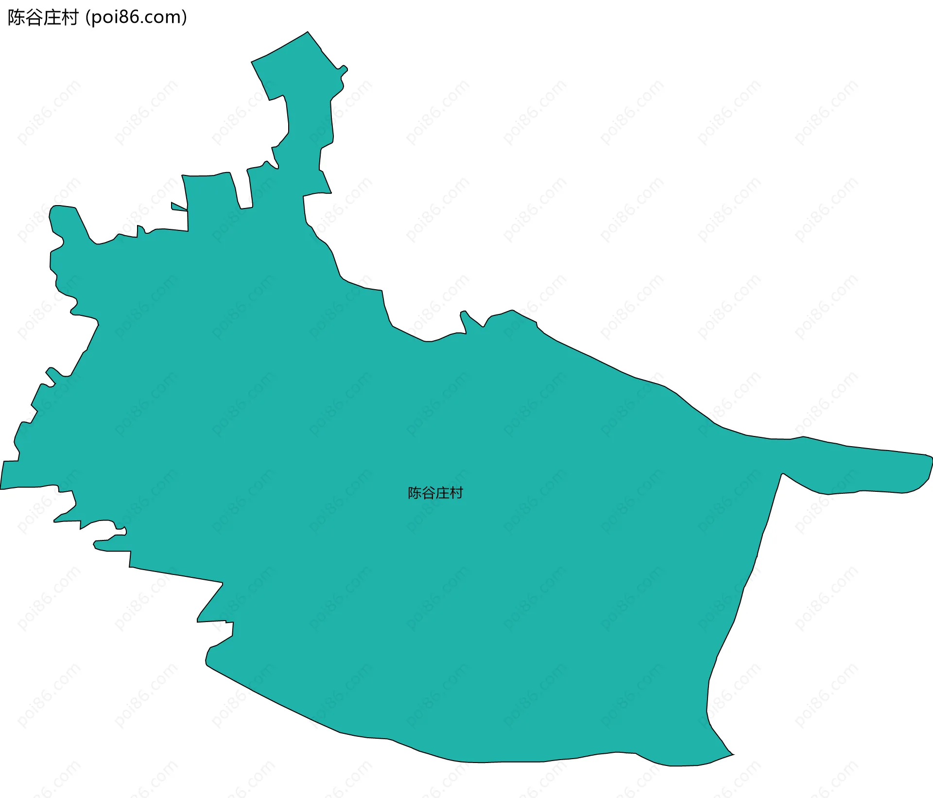 陈谷庄村边界地图
