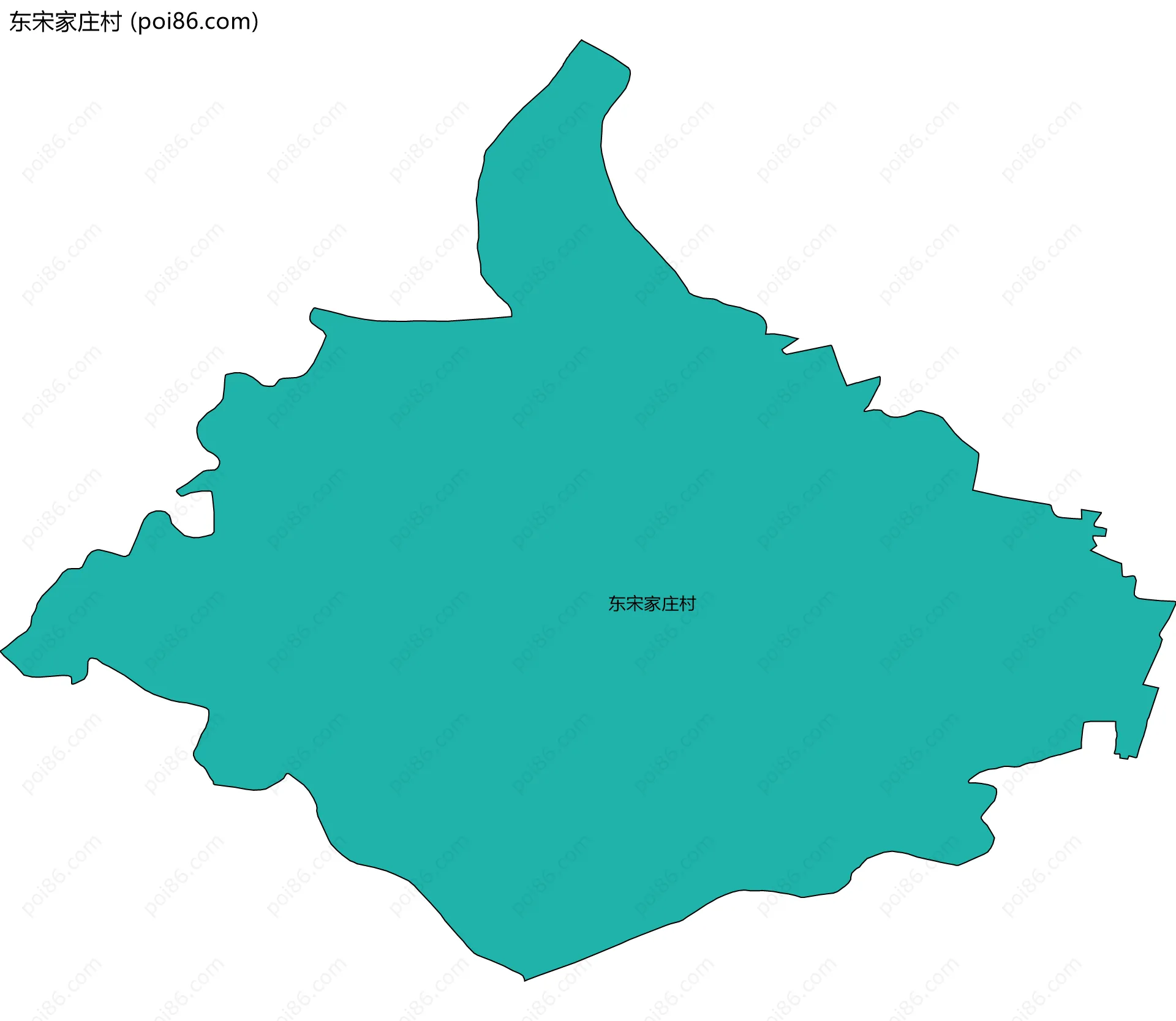 东宋家庄村边界地图