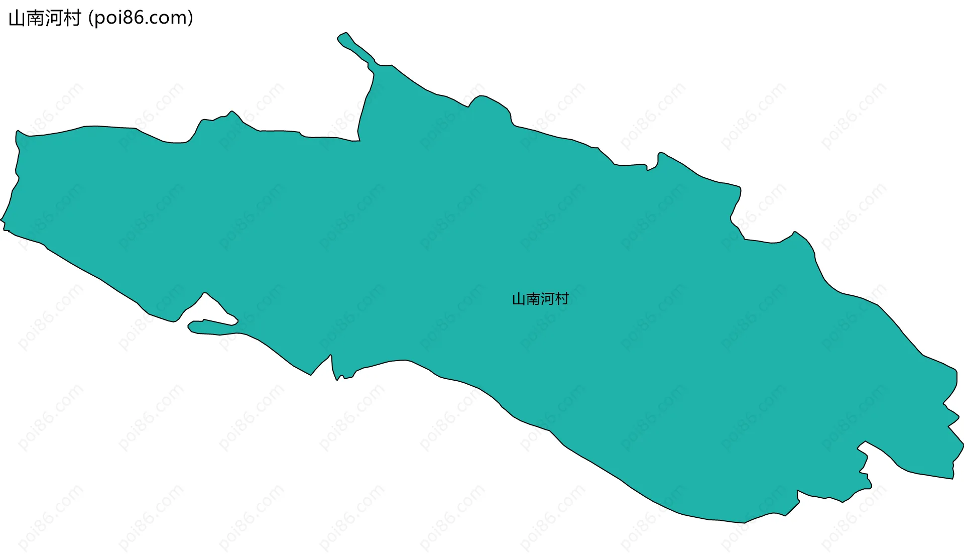 山南河村边界地图