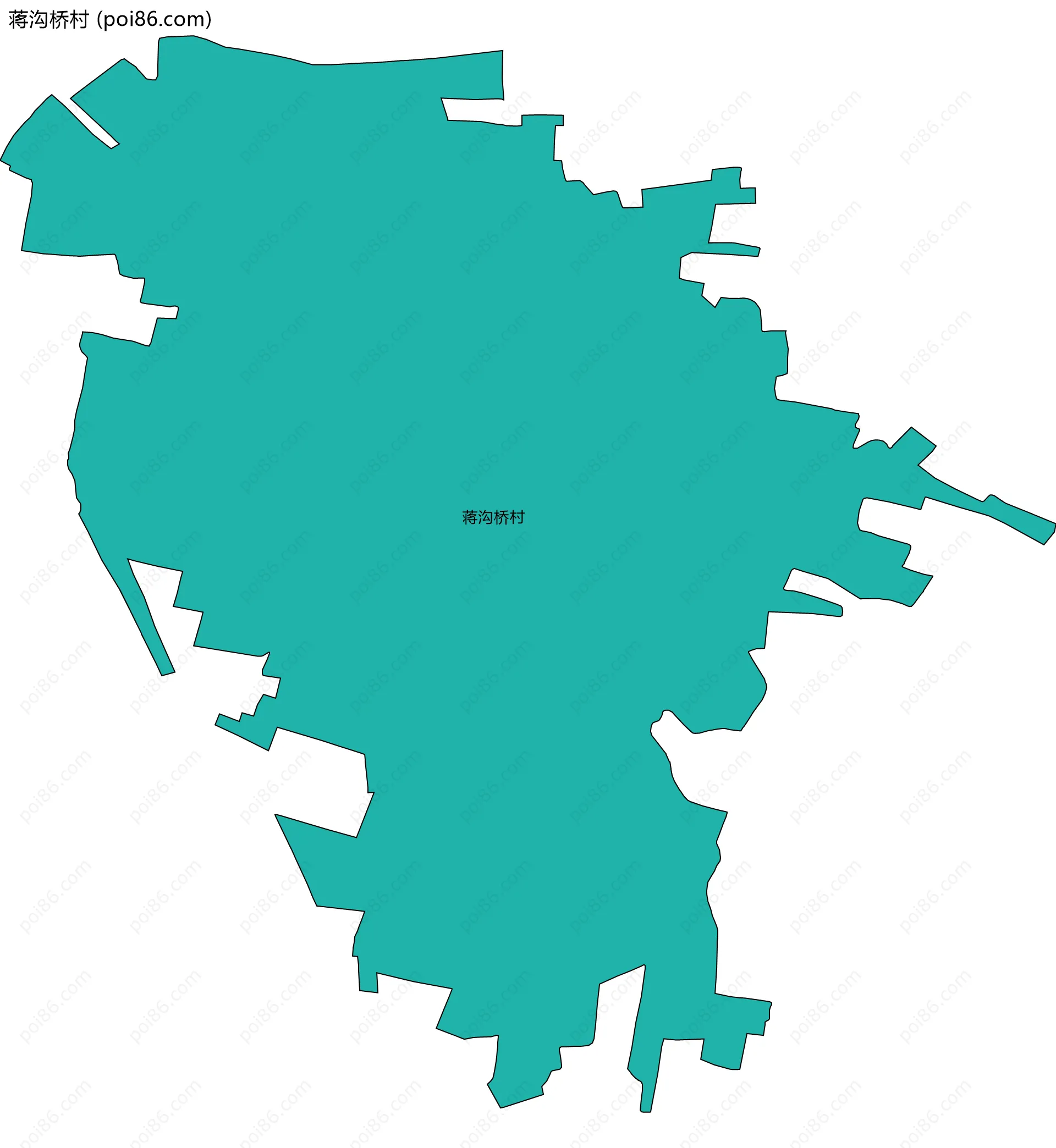 蒋沟桥村边界地图