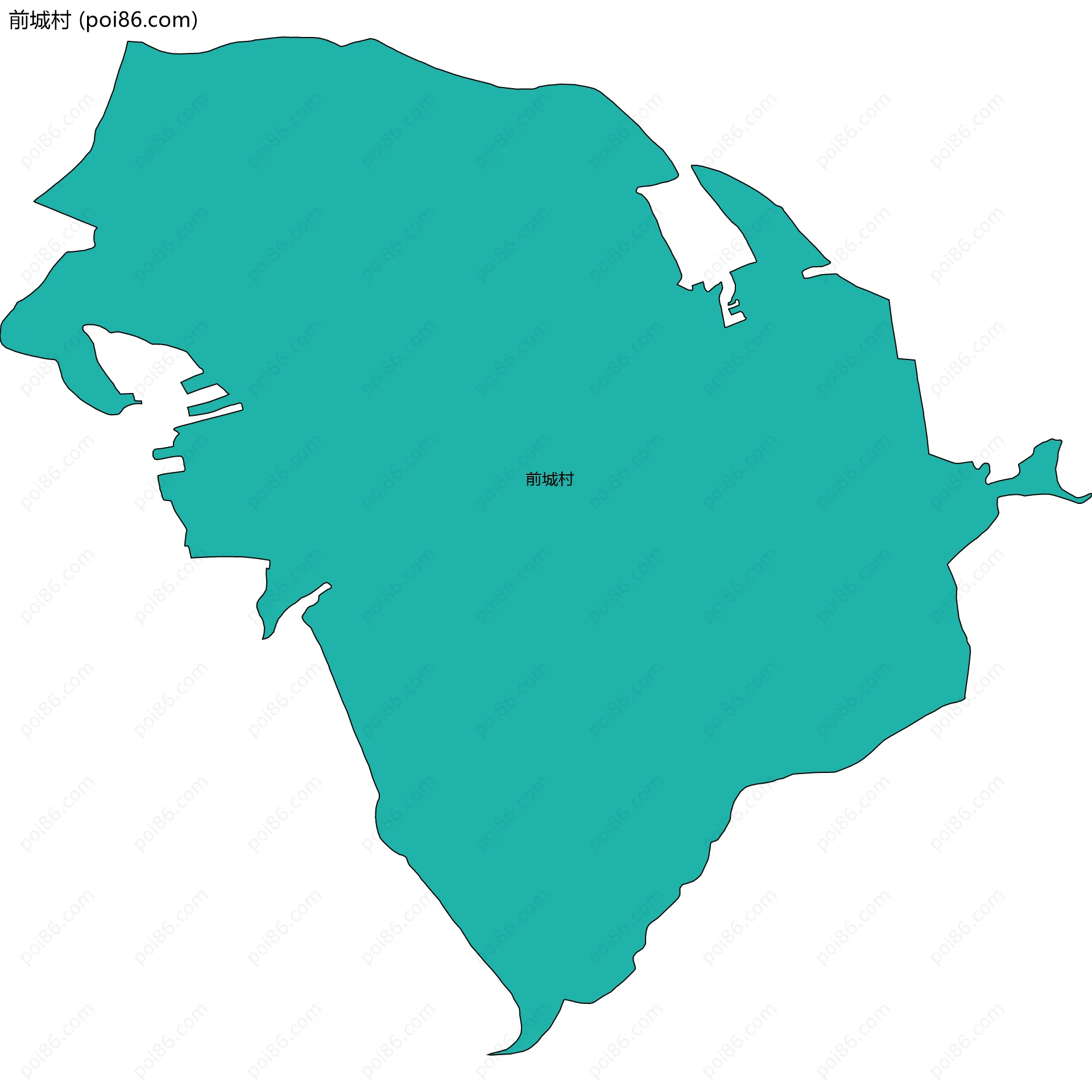 前城村边界地图