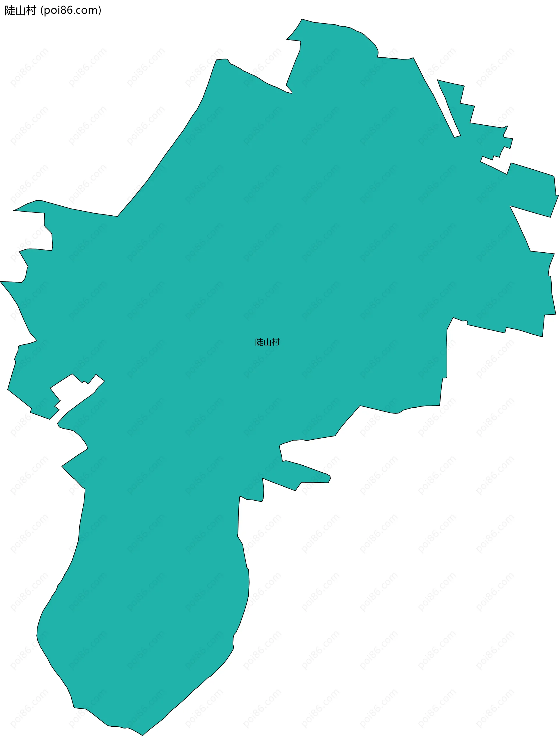 陡山村边界地图