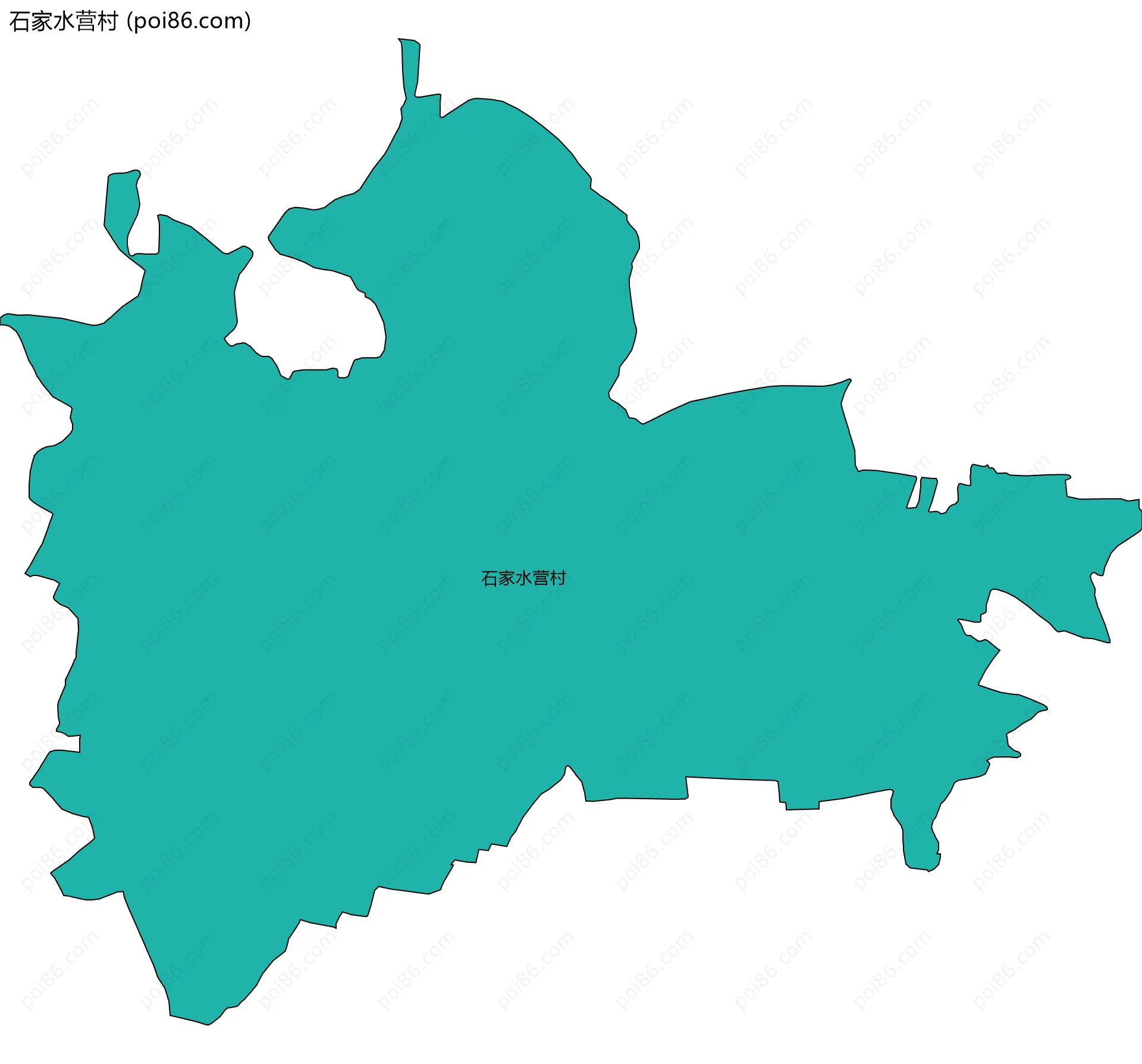 石家水营村边界地图