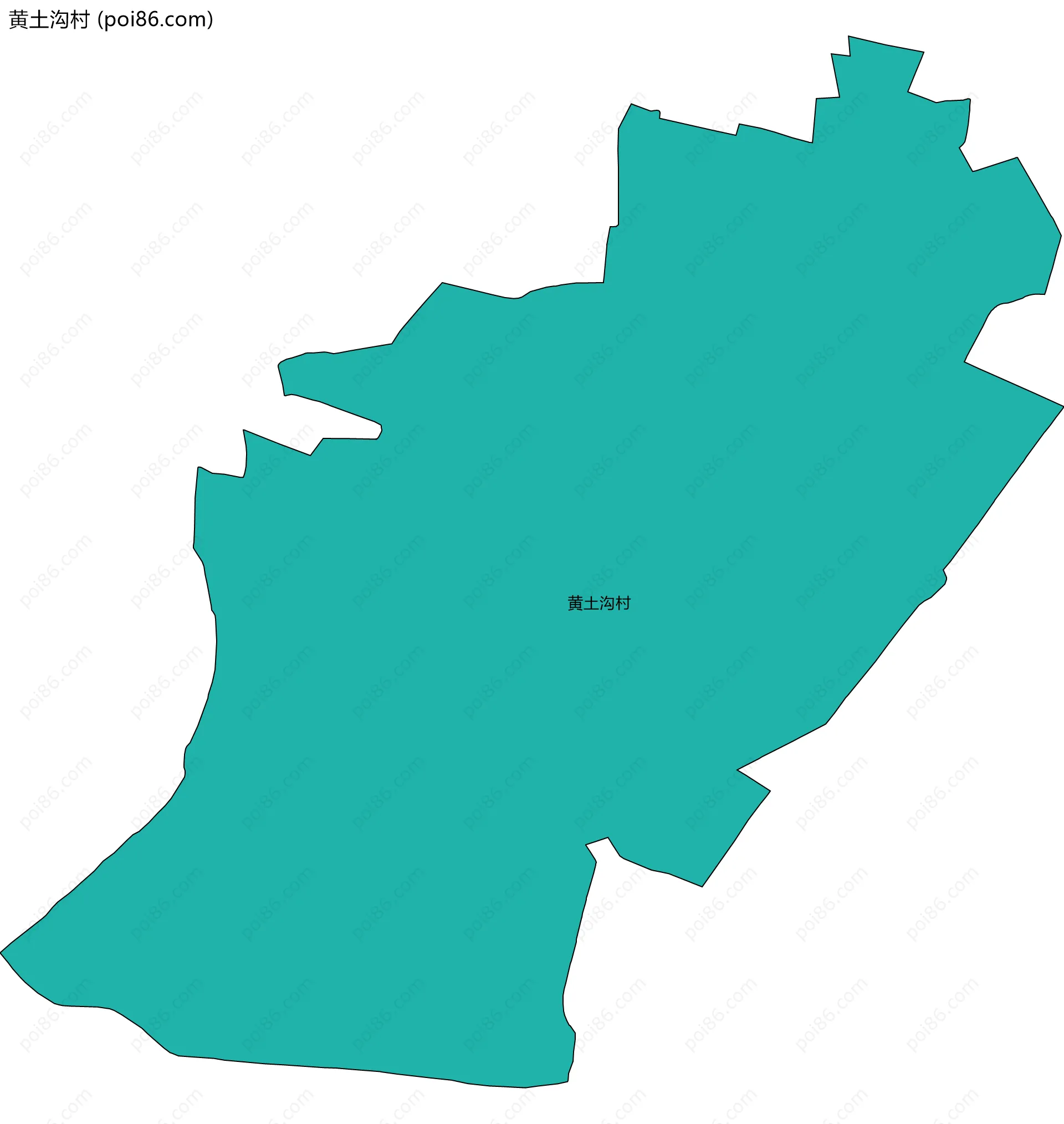 黄土沟村边界地图