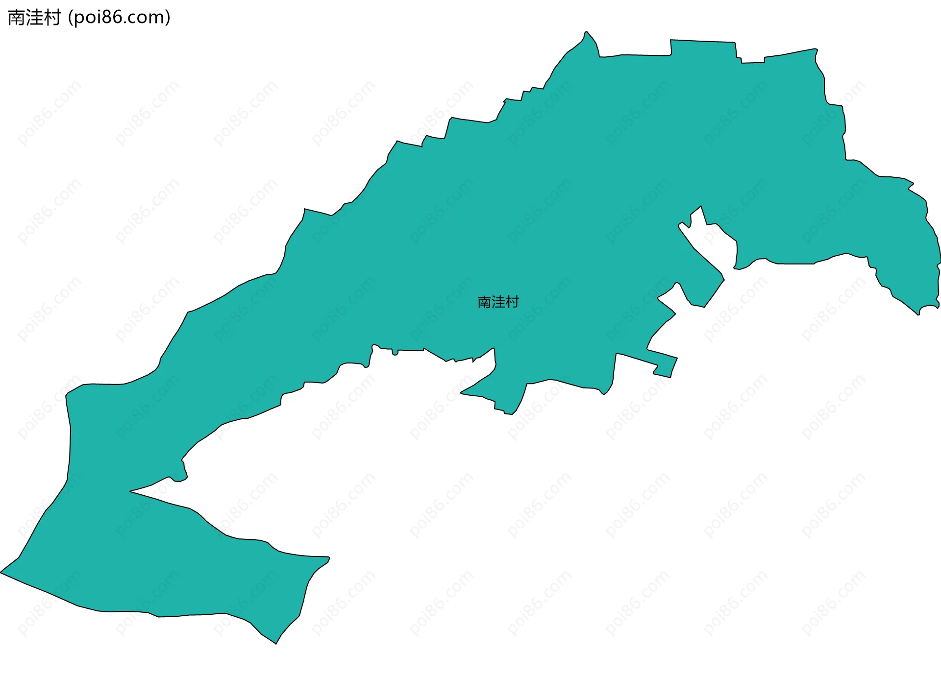 南洼村边界地图