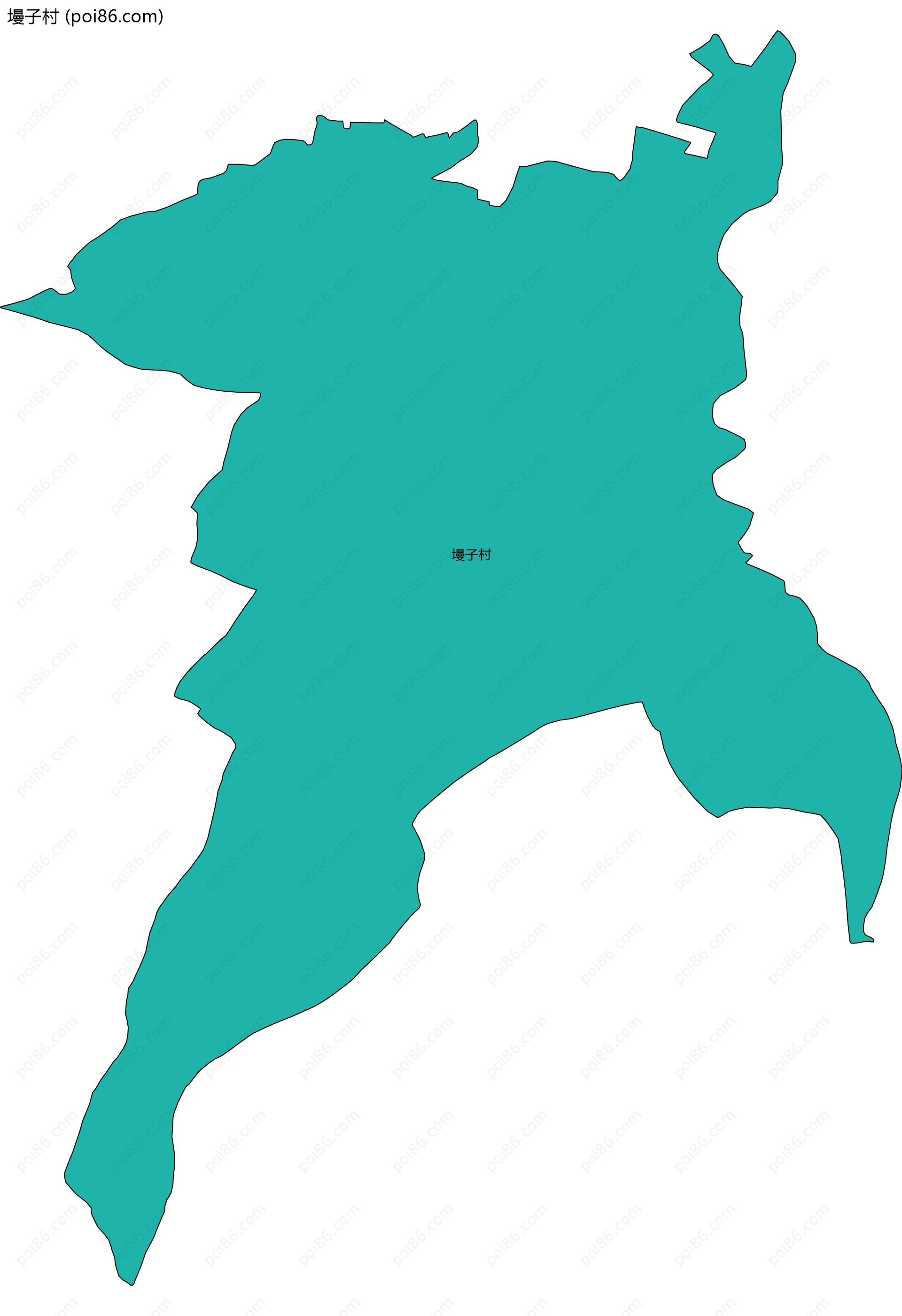 墁子村边界地图