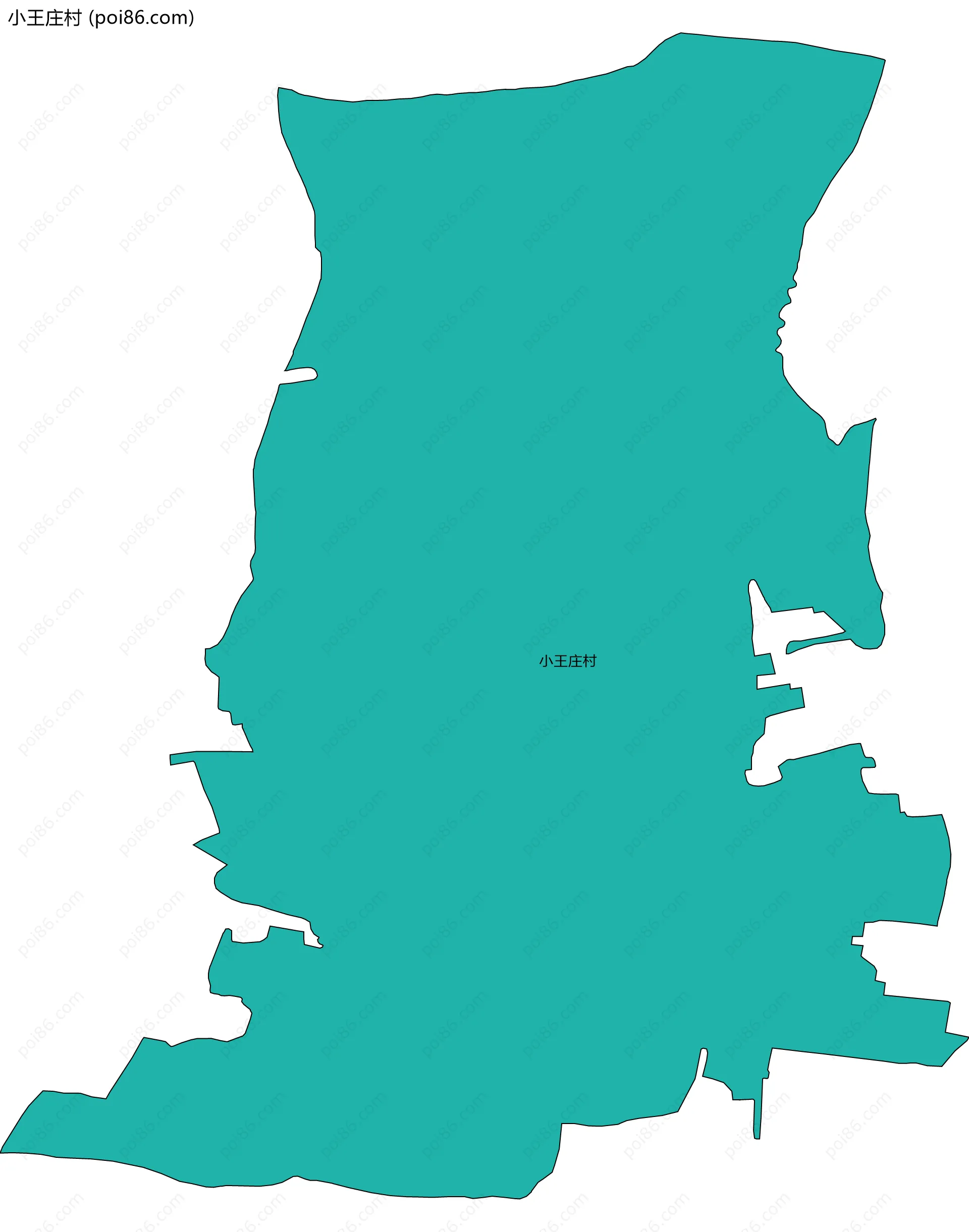 小王庄村边界地图