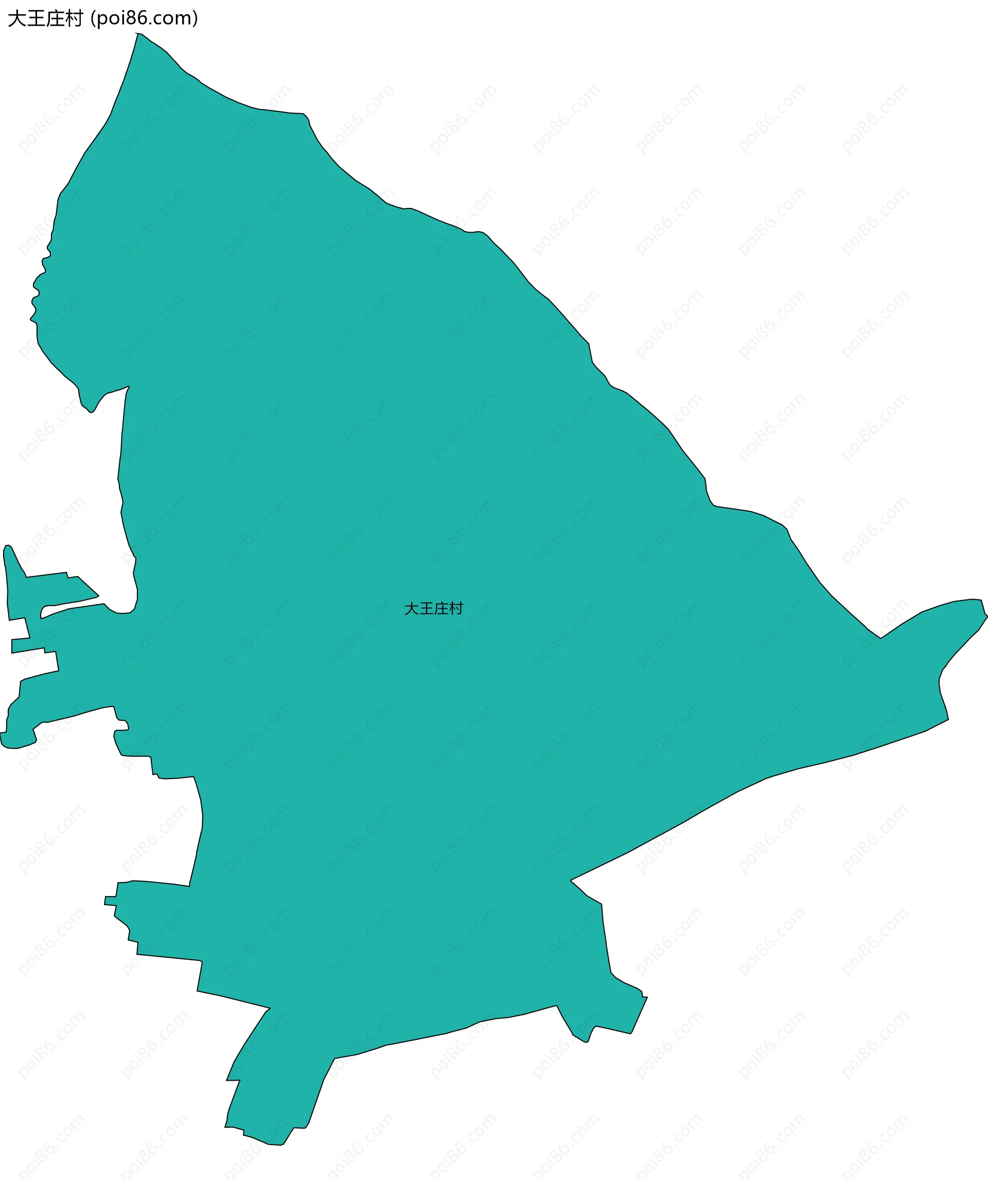 大王庄村边界地图