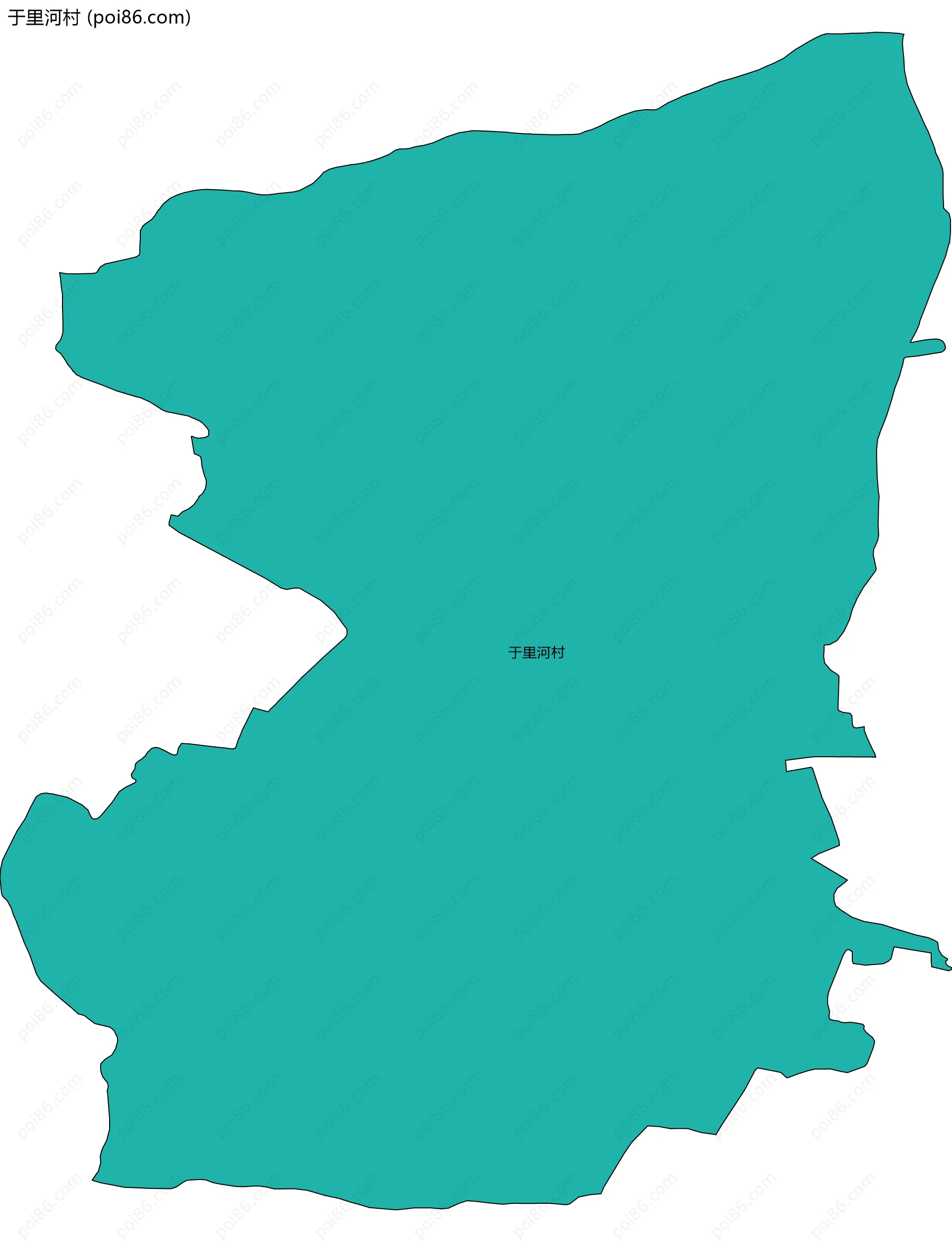 于里河村边界地图