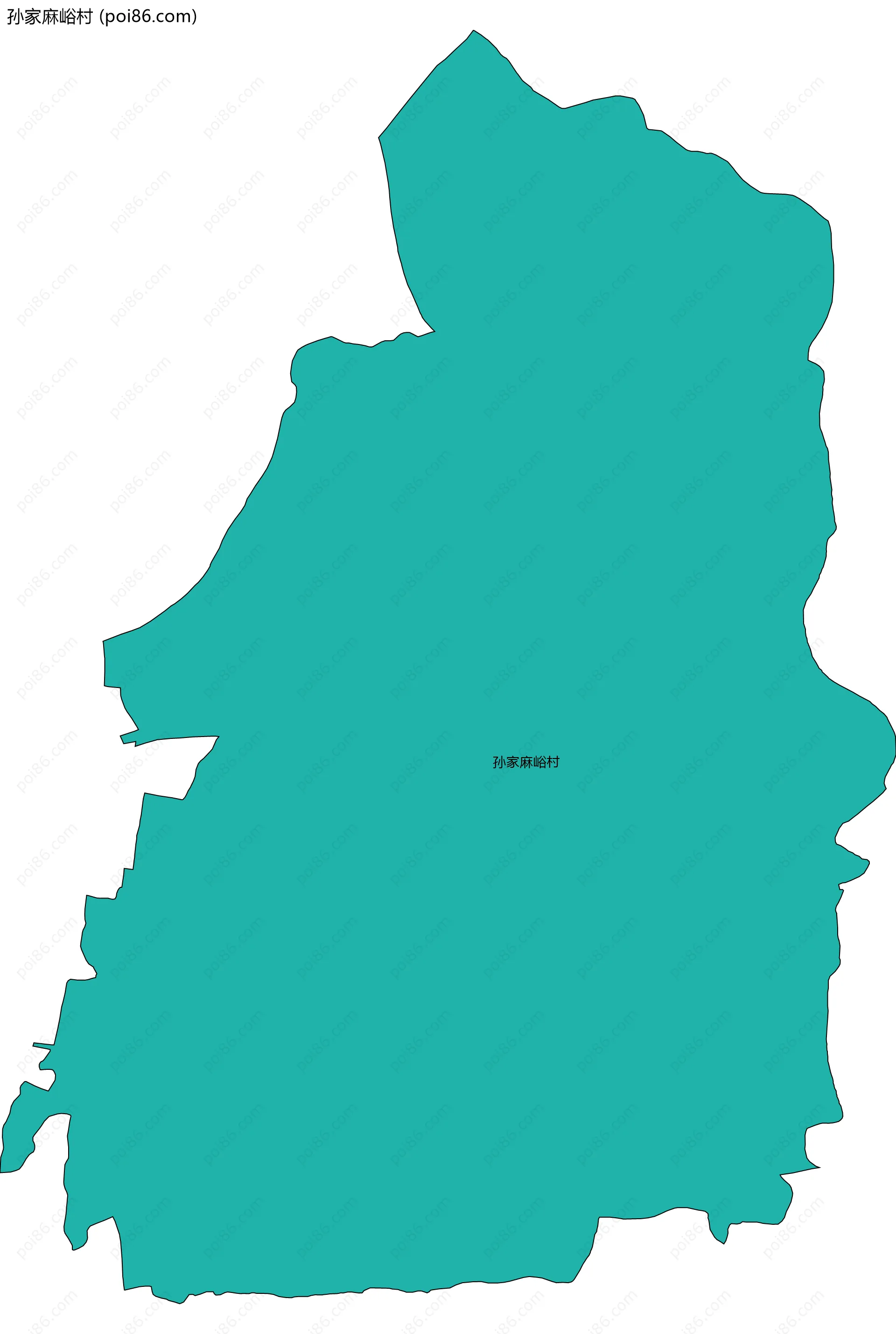 孙家麻峪村边界地图