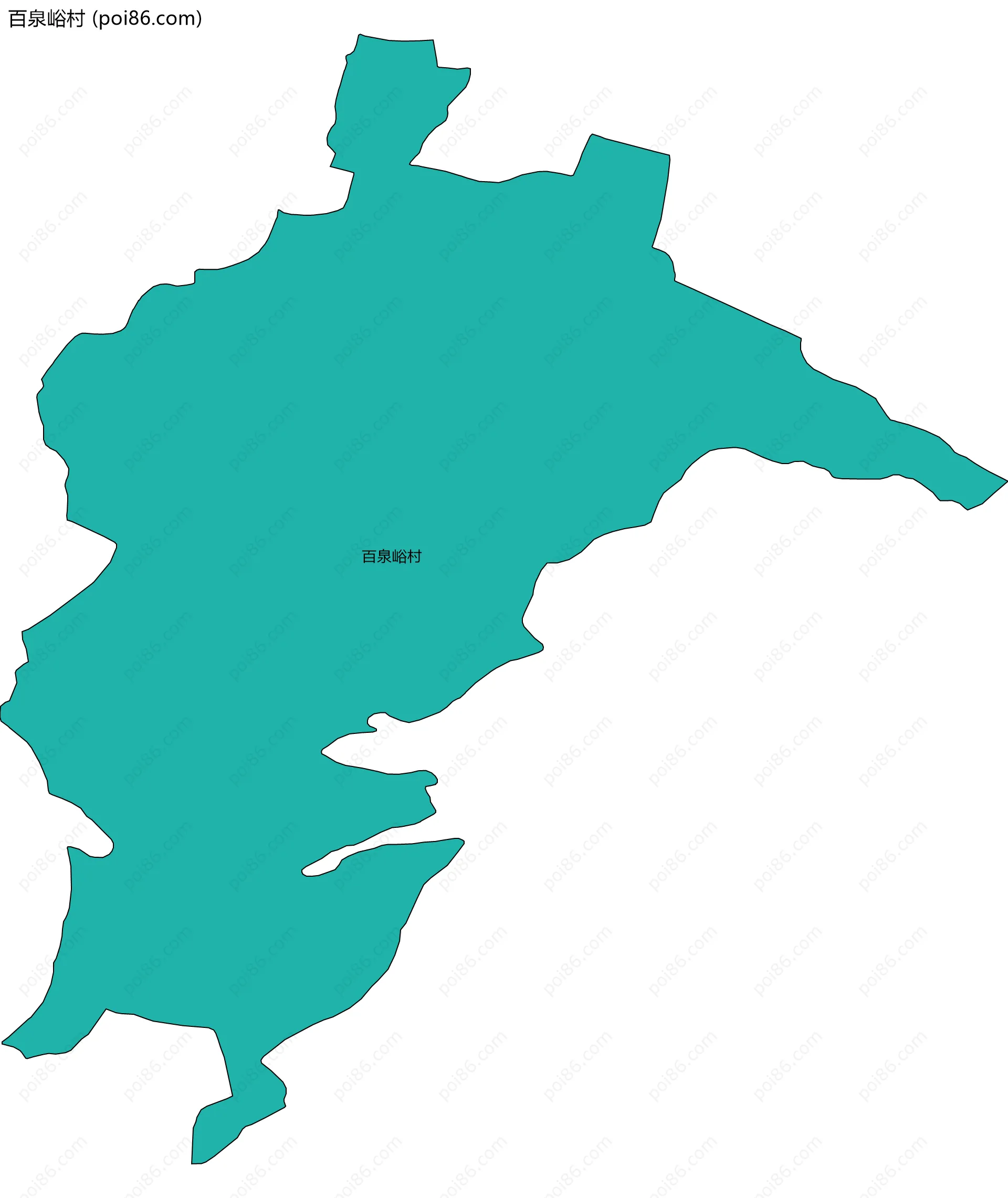 百泉峪村边界地图