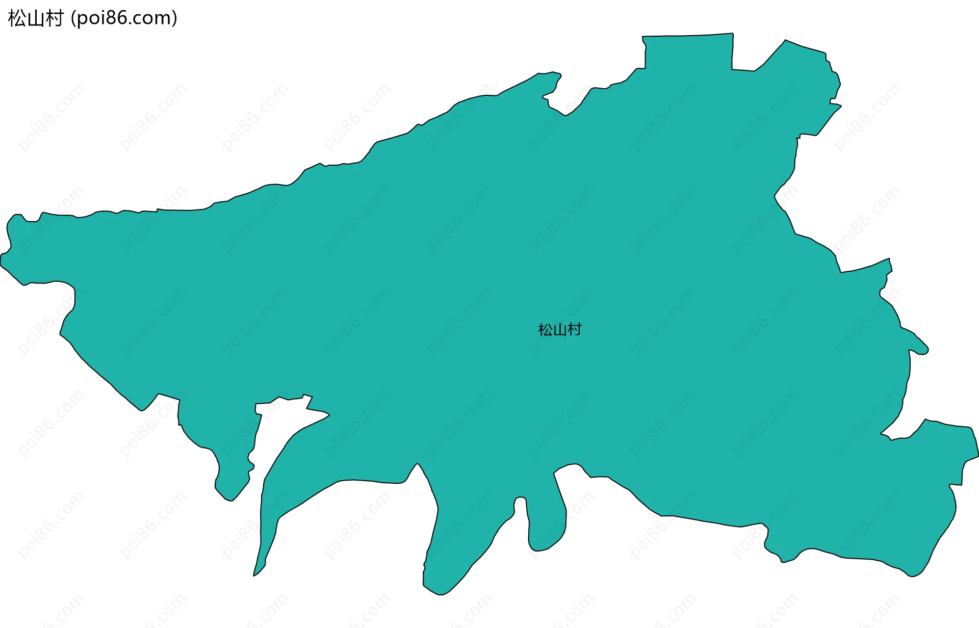 松山村边界地图