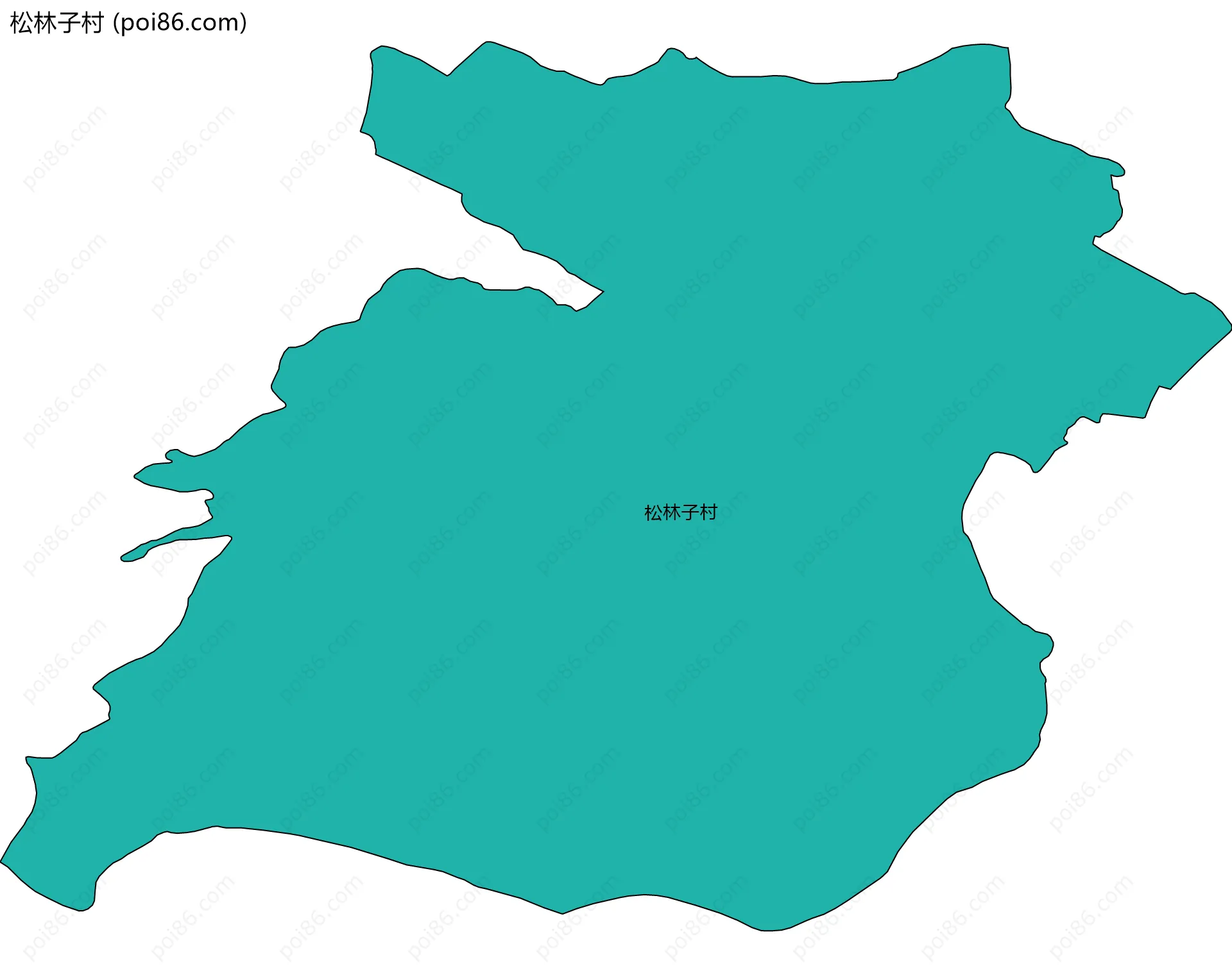松林子村边界地图