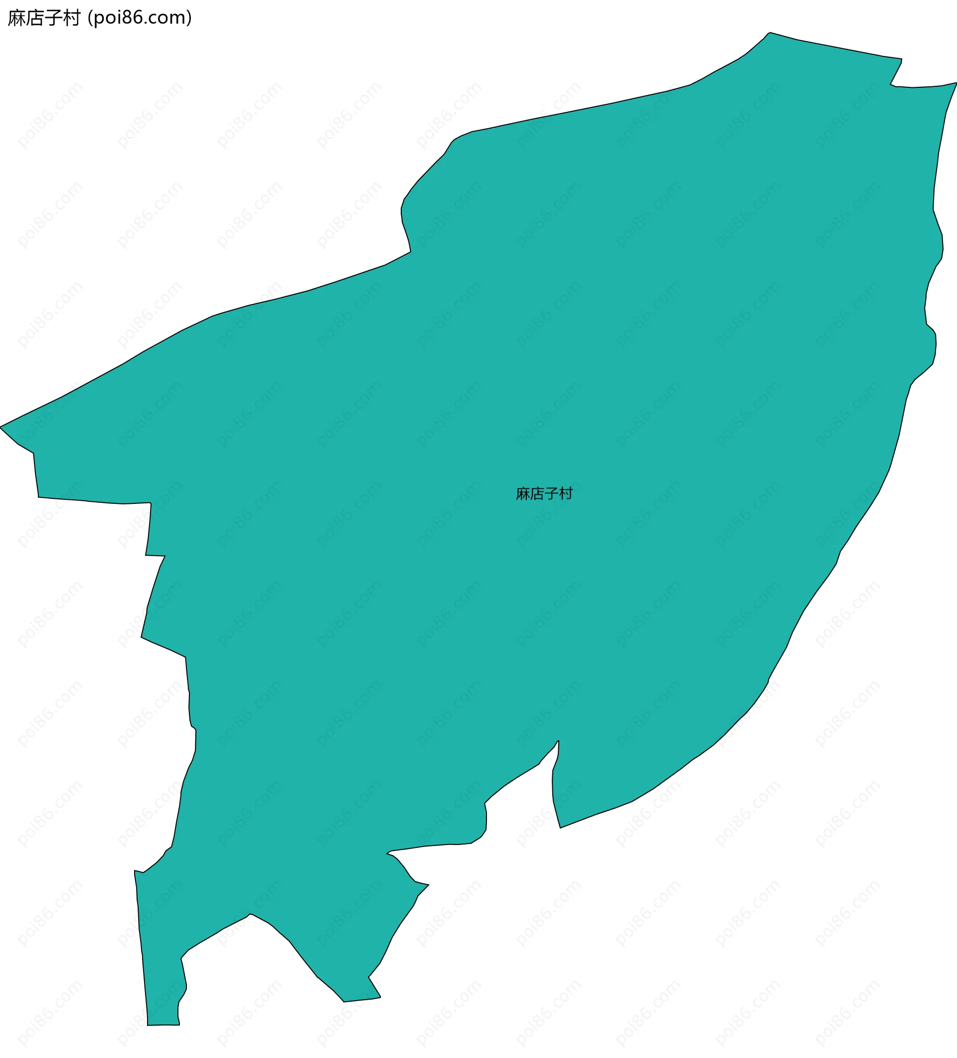 麻店子村边界地图